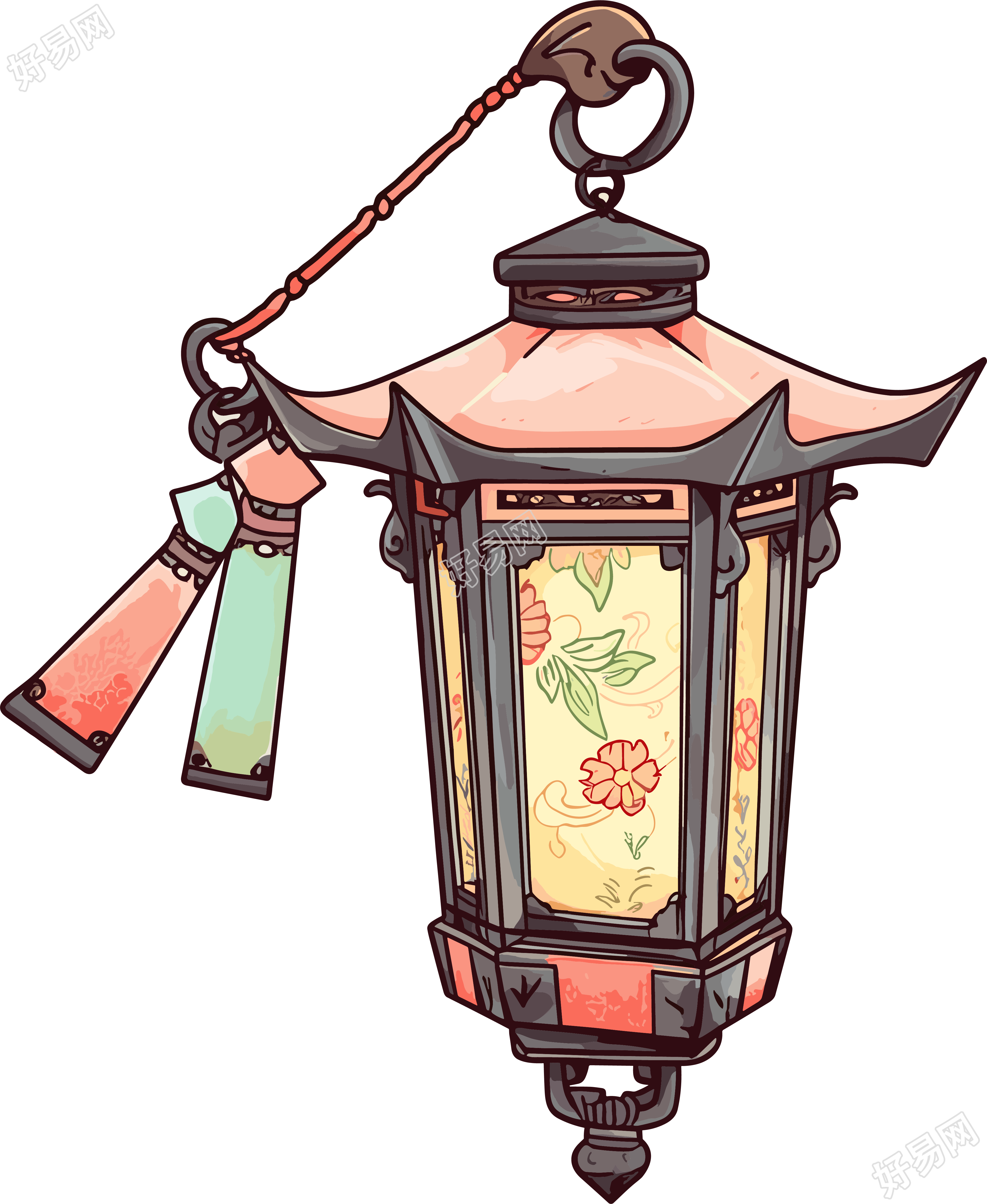 中式灯笼创意设计图形素材
