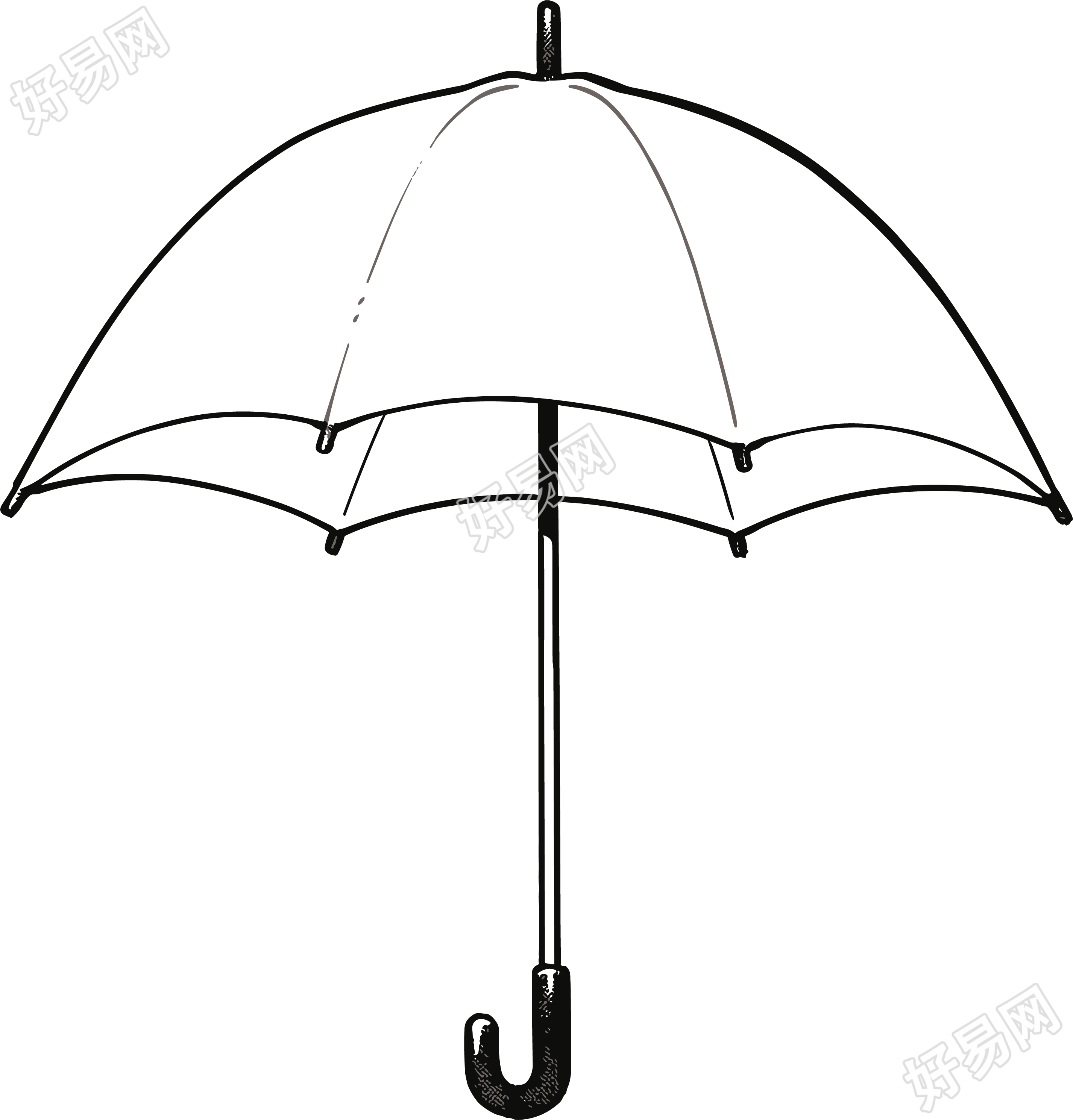 雨伞简笔画