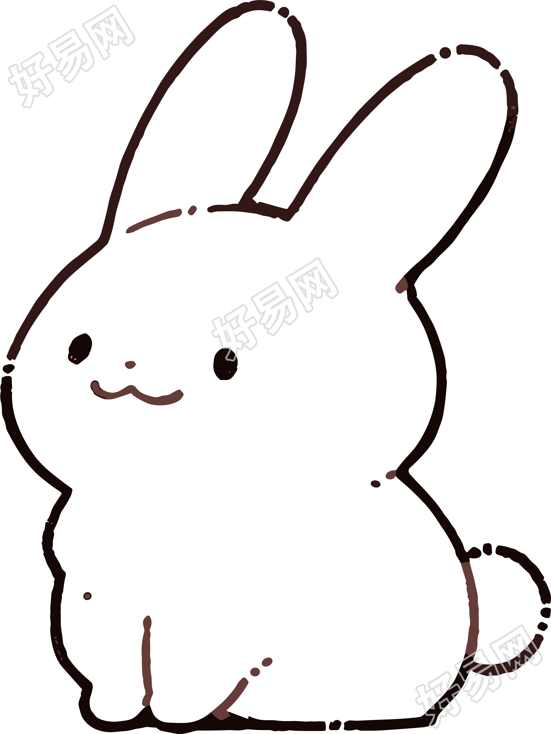 简笔画兔子