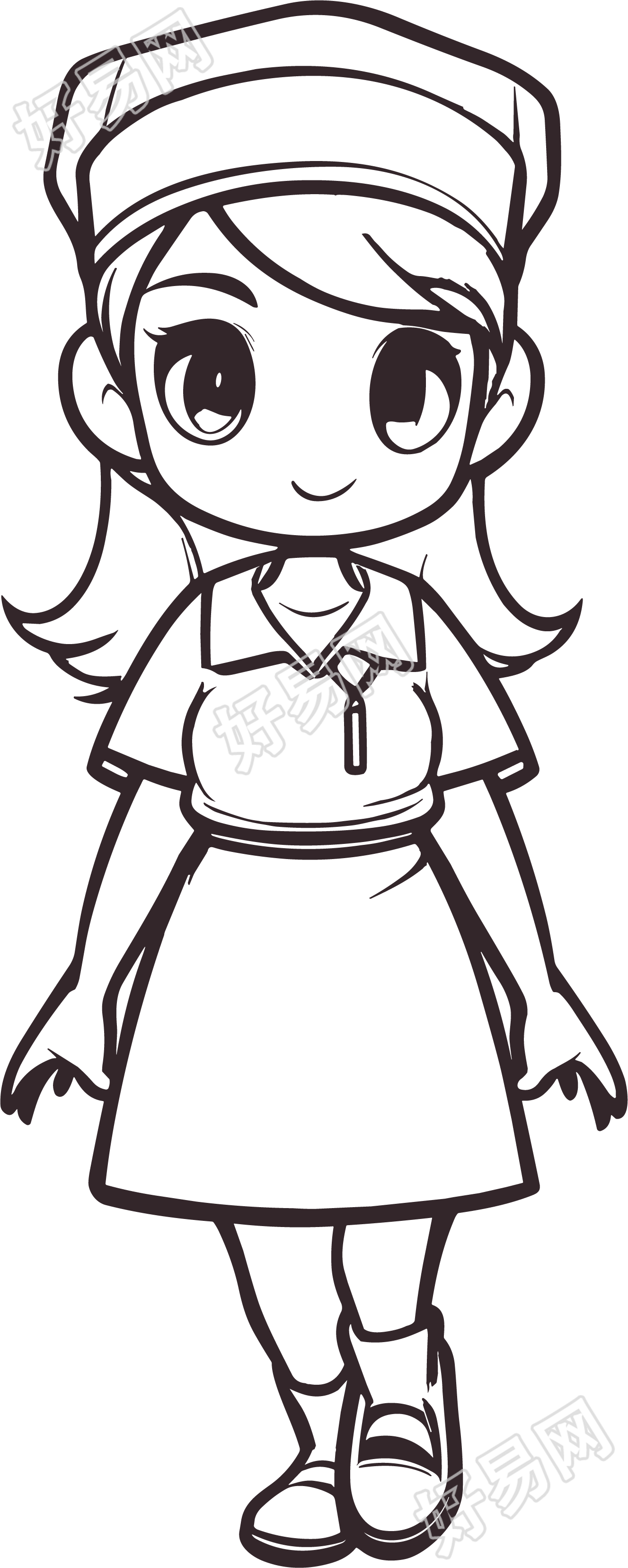 护士简笔画