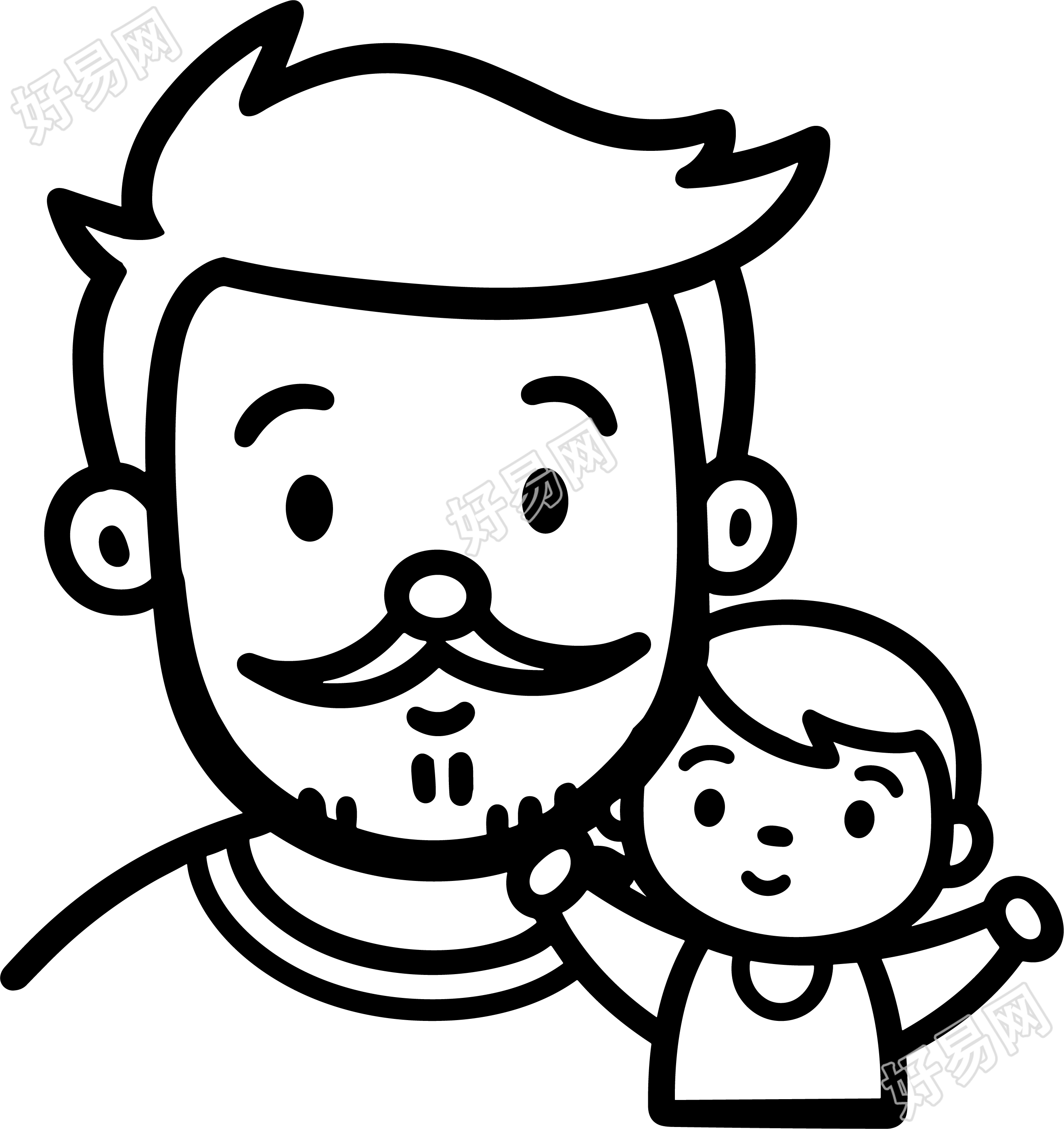 父亲节简笔画