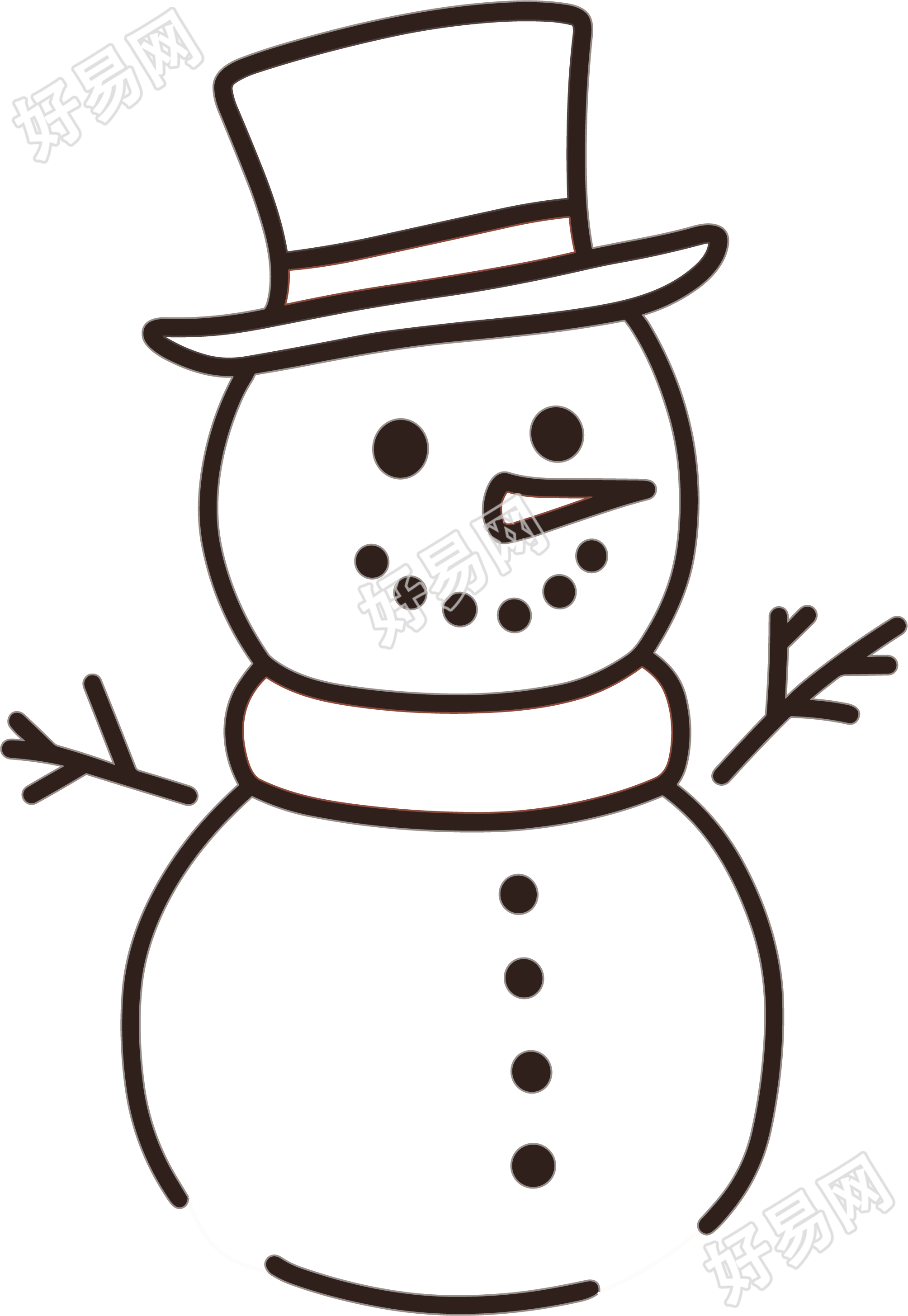 雪人简笔画