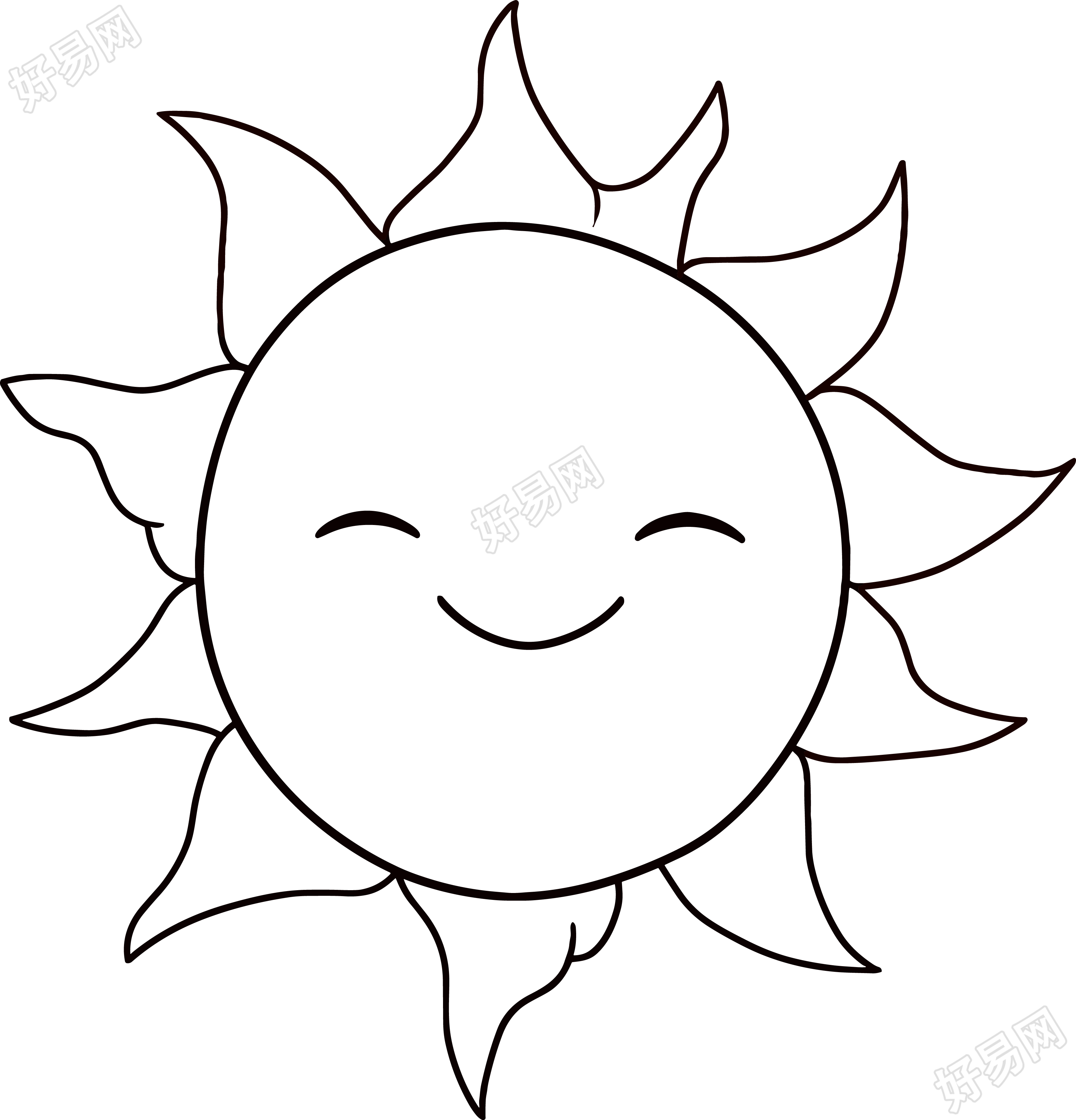 太阳简笔画