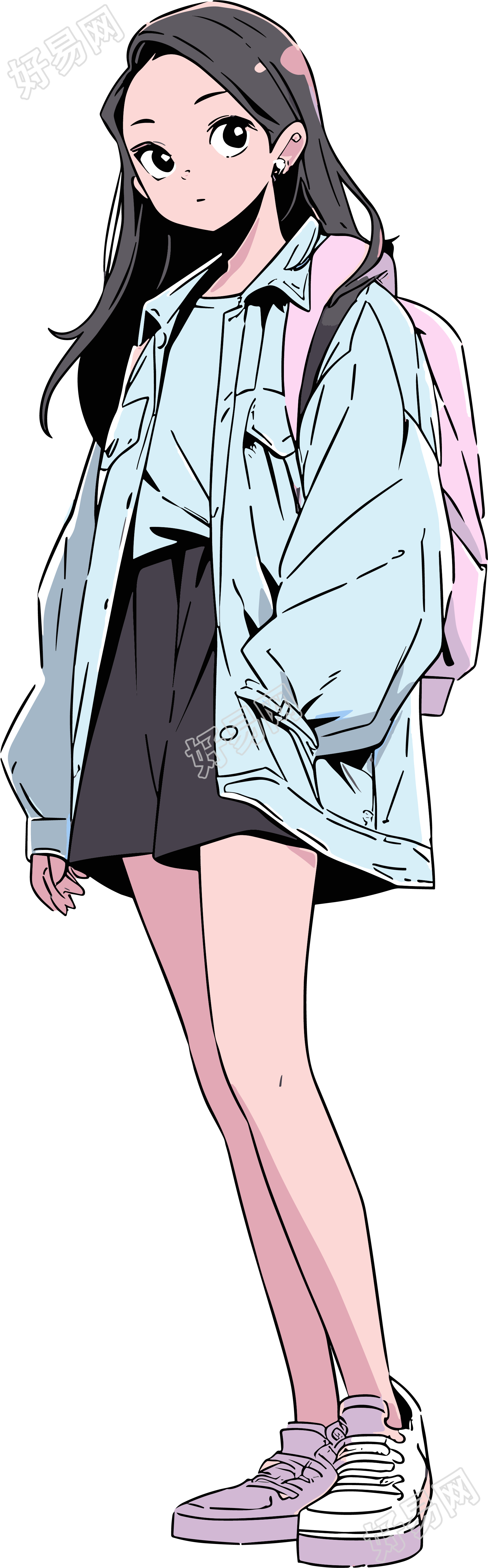漫画女孩商用插画