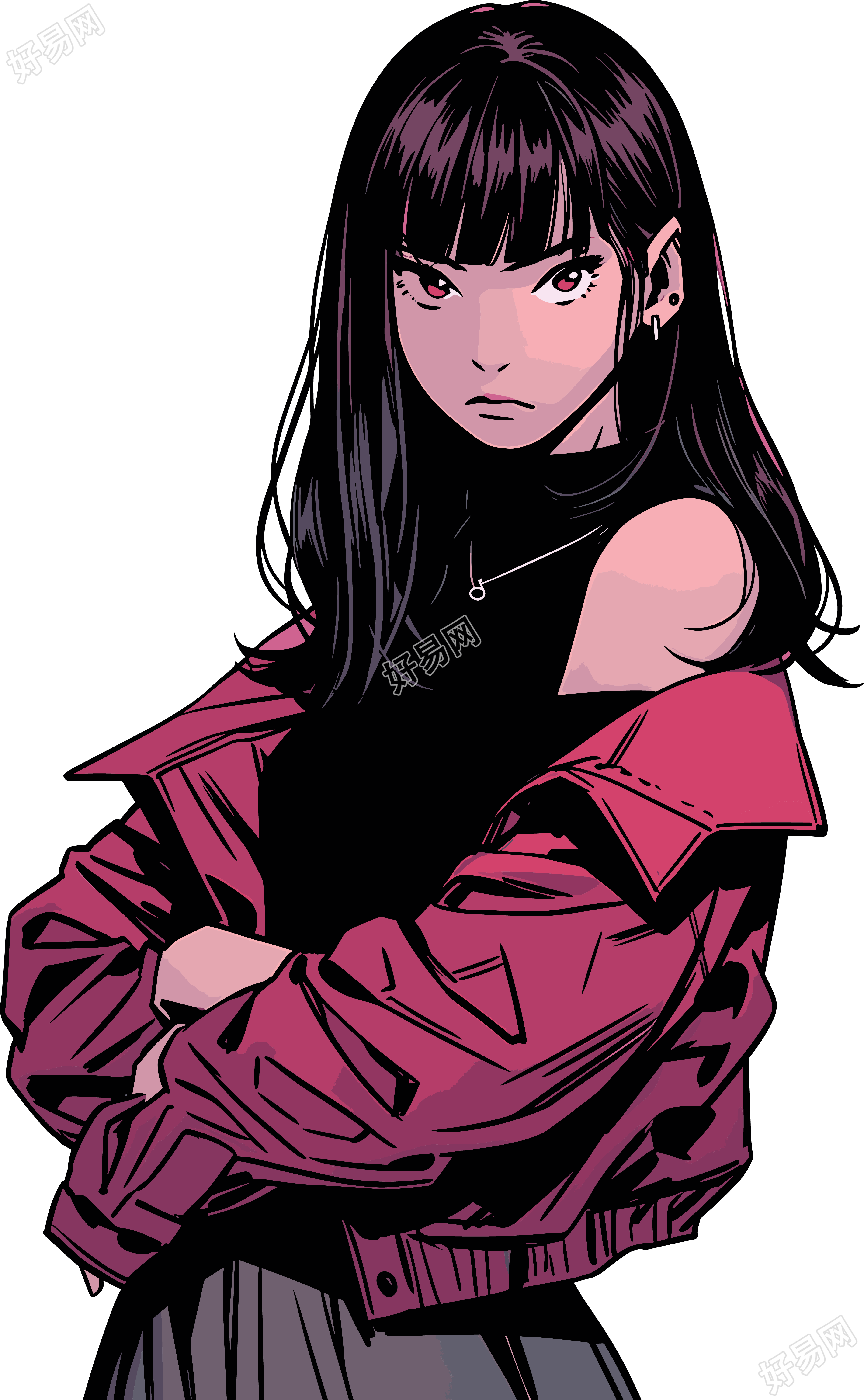 漫画女孩可商用素材