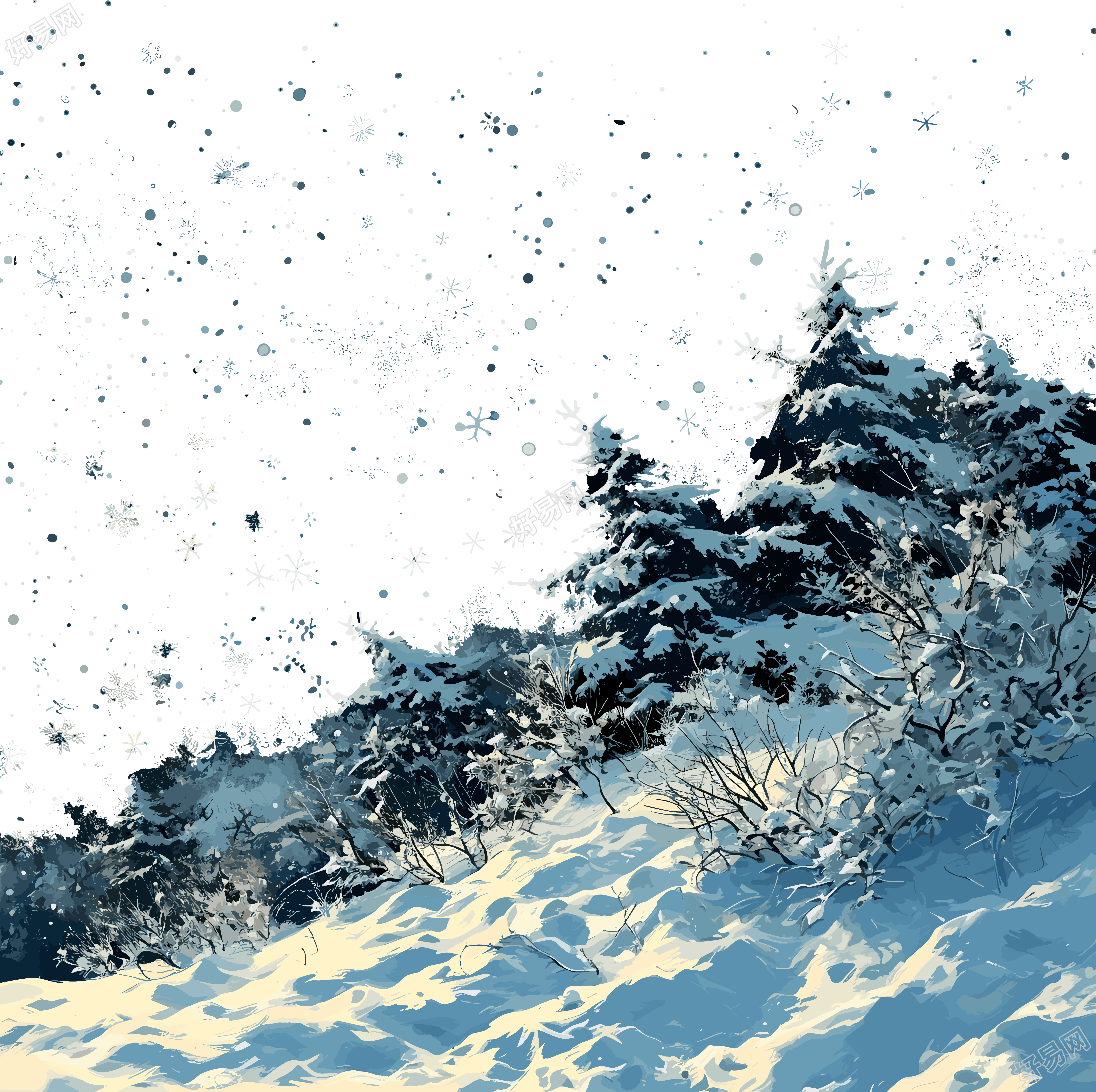 雪景图形素材