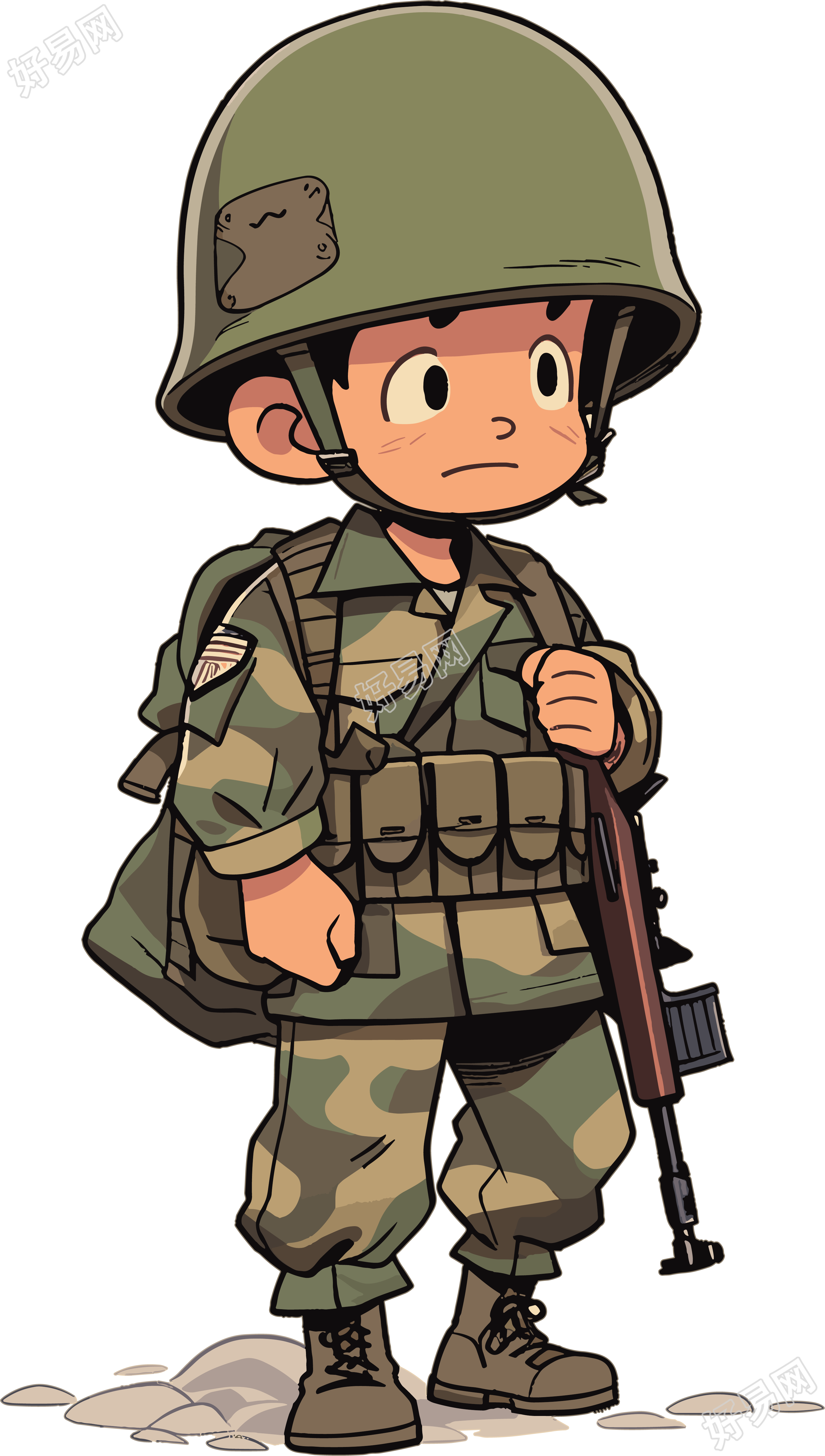 卡通士兵创意设计素材