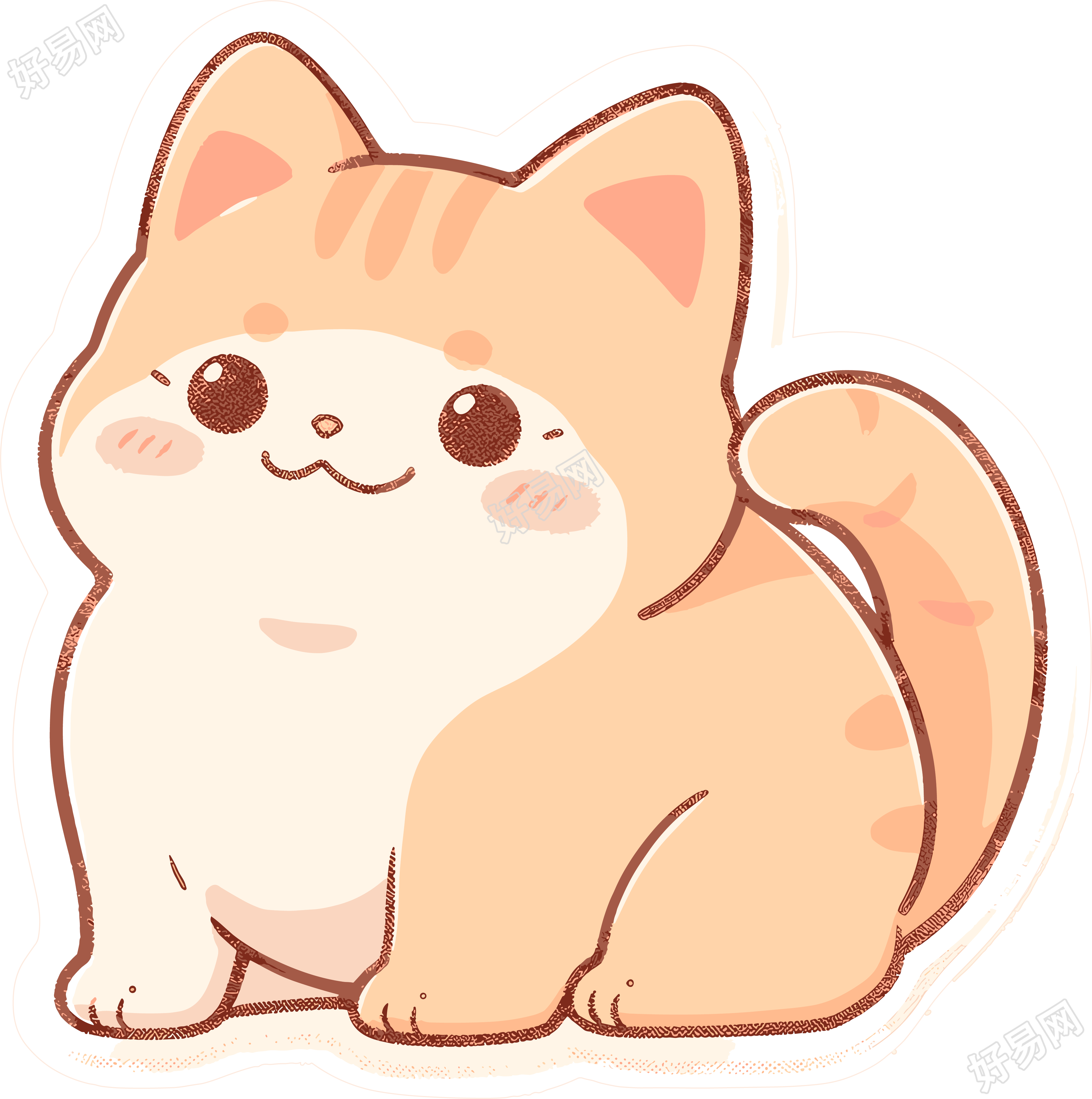 猫咪贴纸元素
