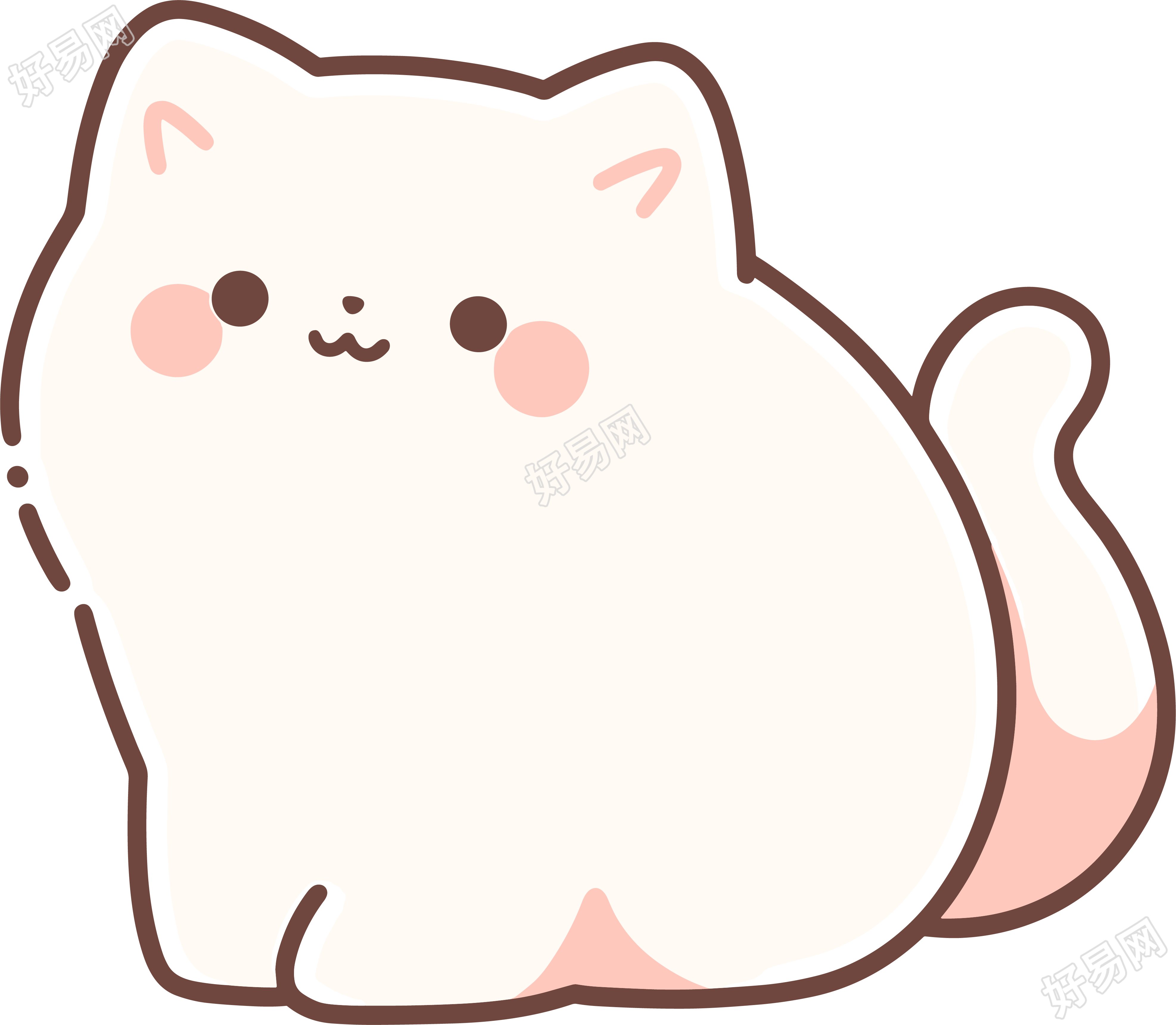 猫咪贴纸创意设计元素