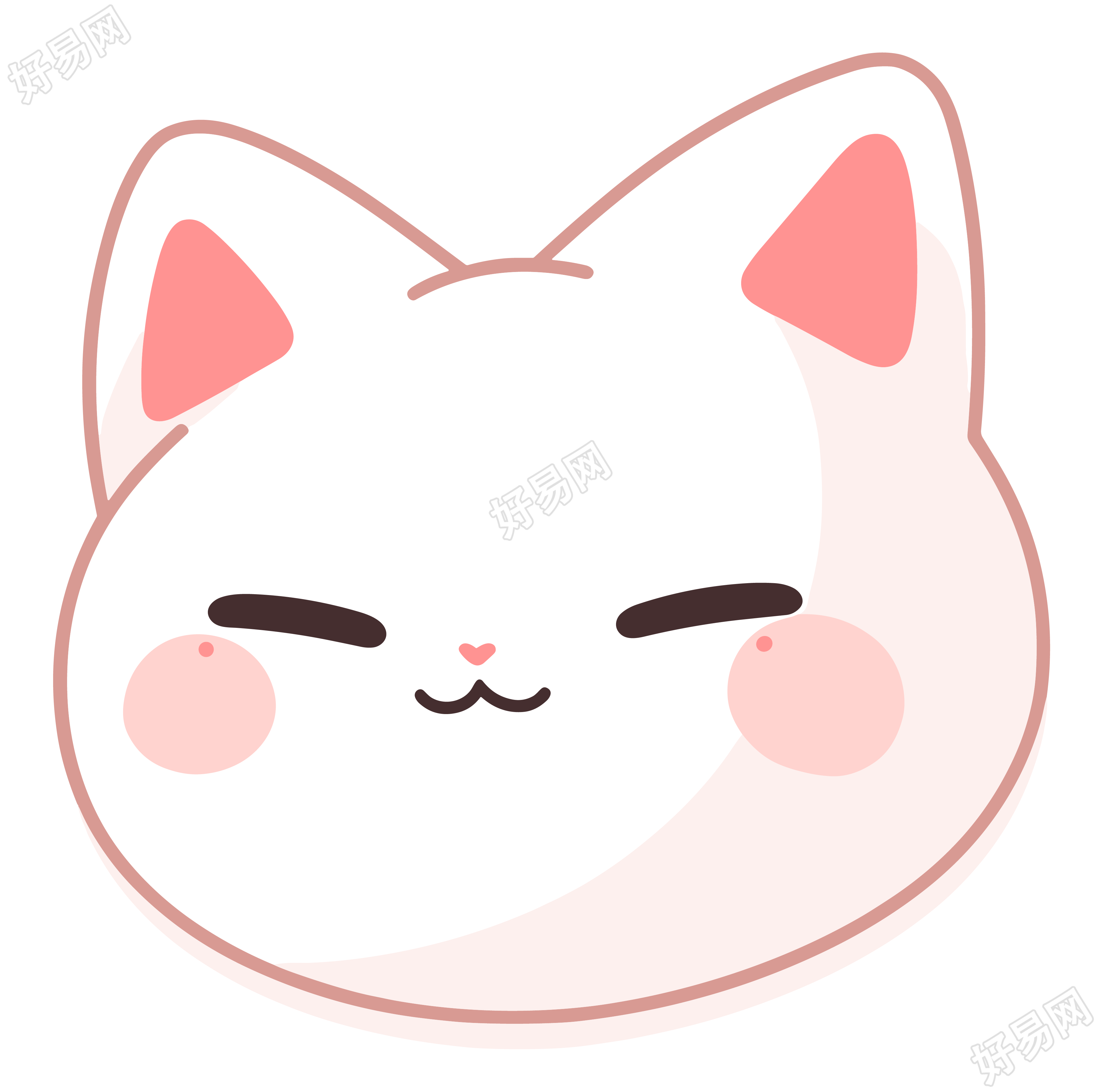 猫咪贴纸图形素材