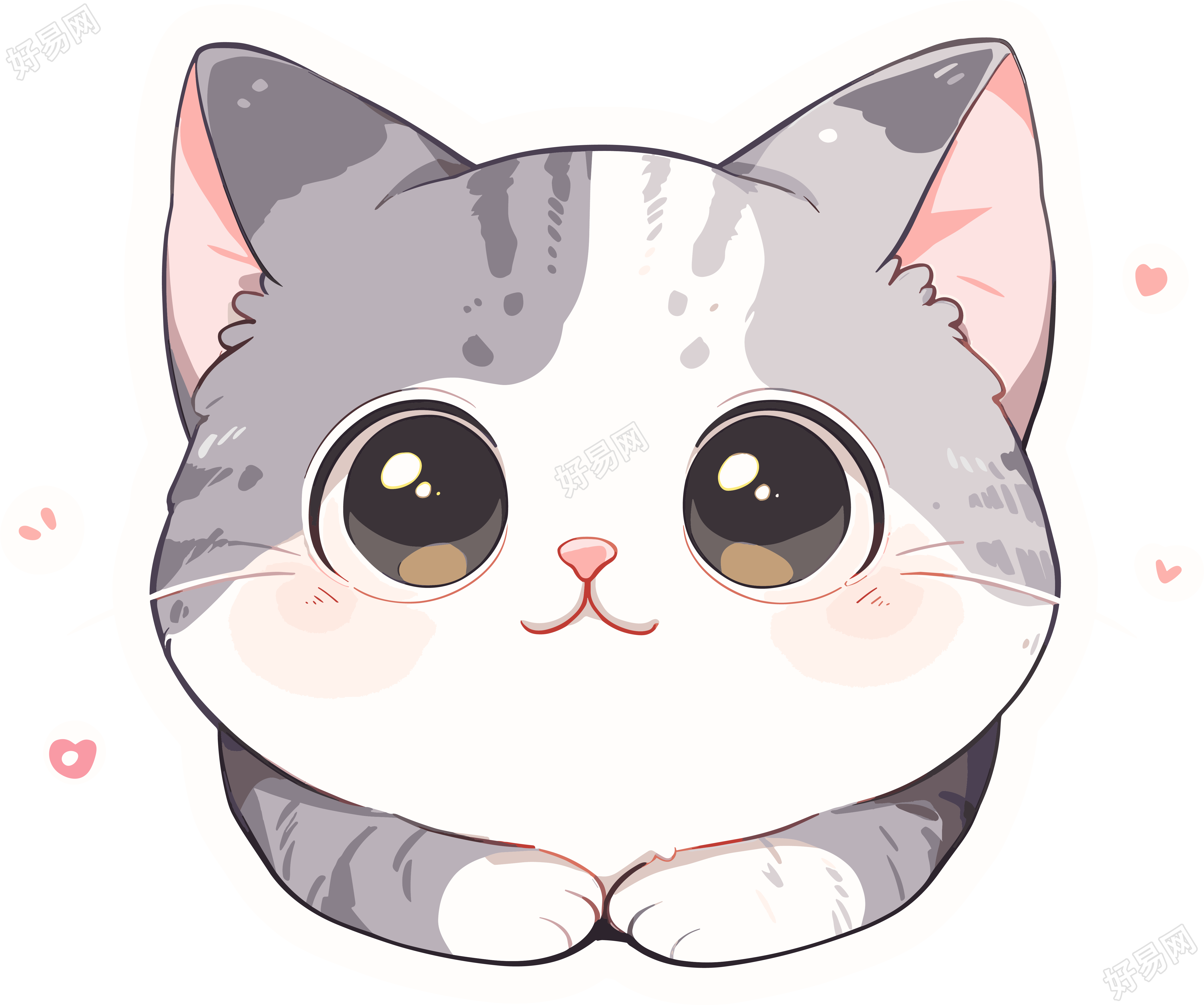 猫咪贴纸高清图形素材