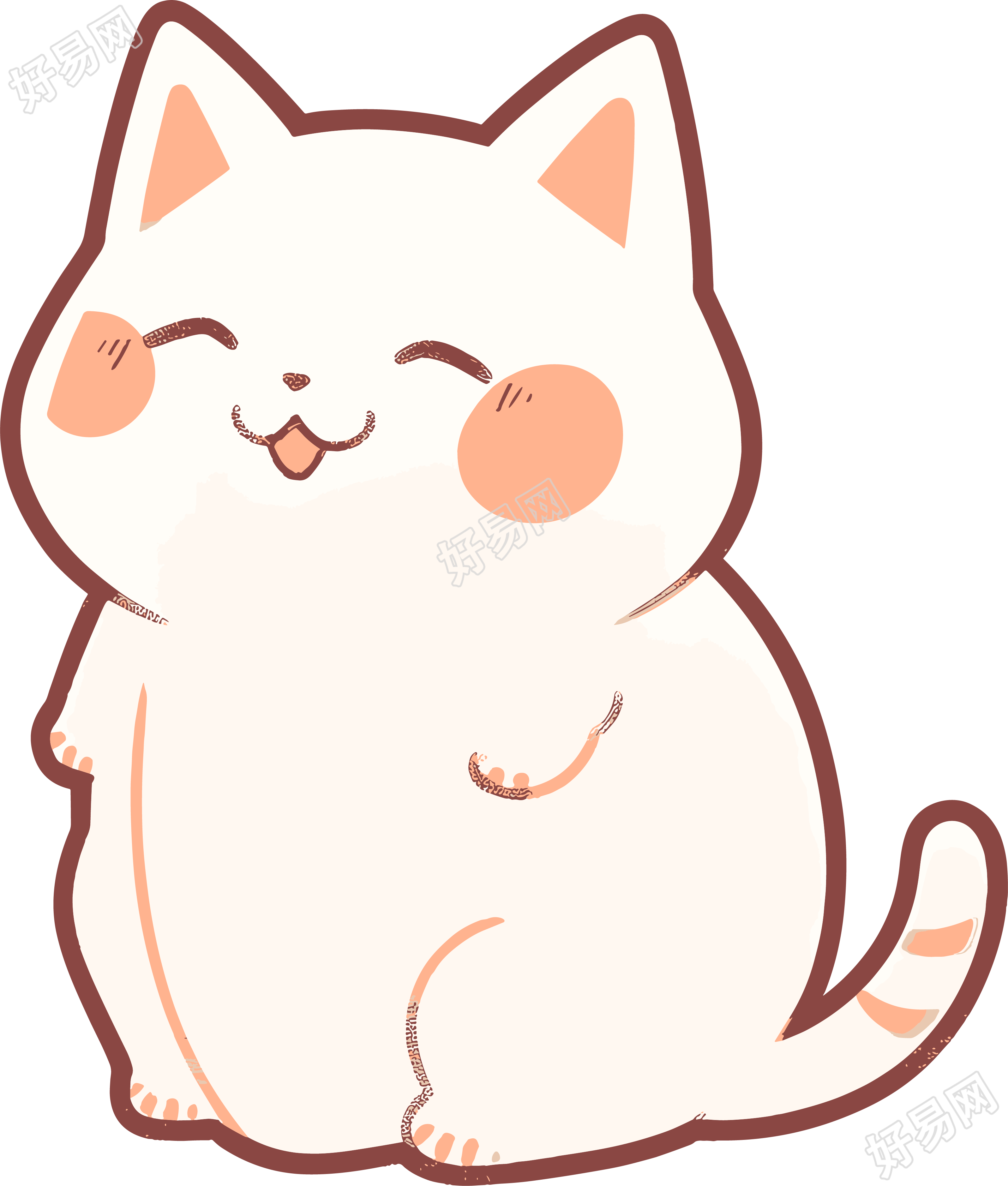 猫咪贴纸商业可用素材