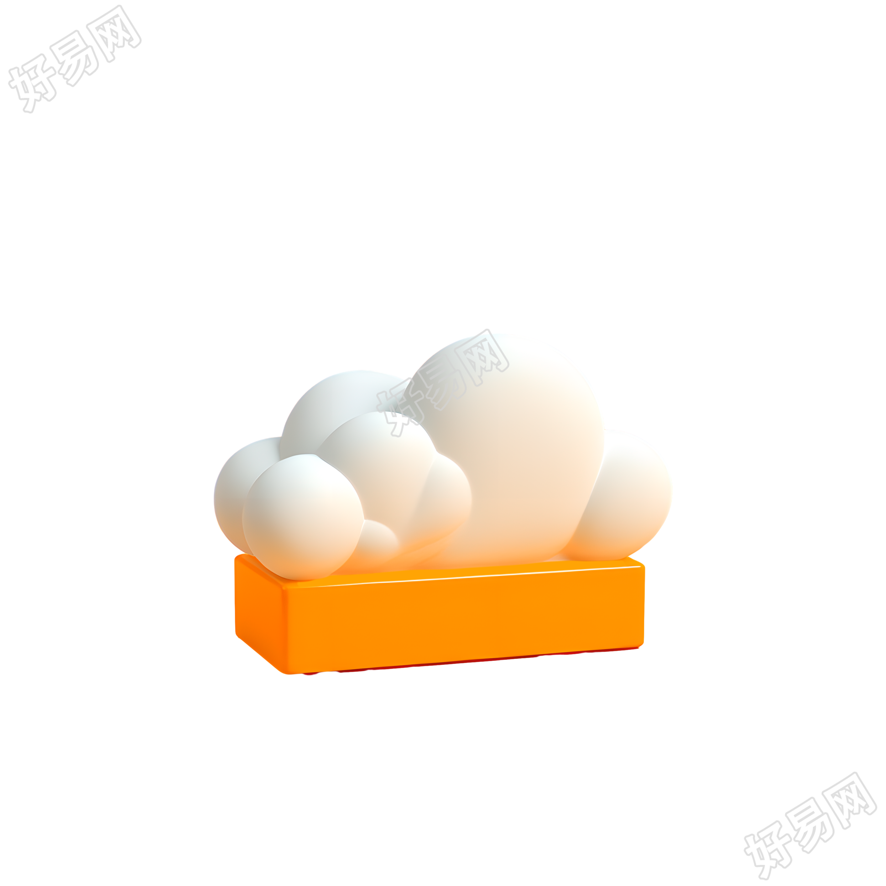 3D立体云PNG图形素材