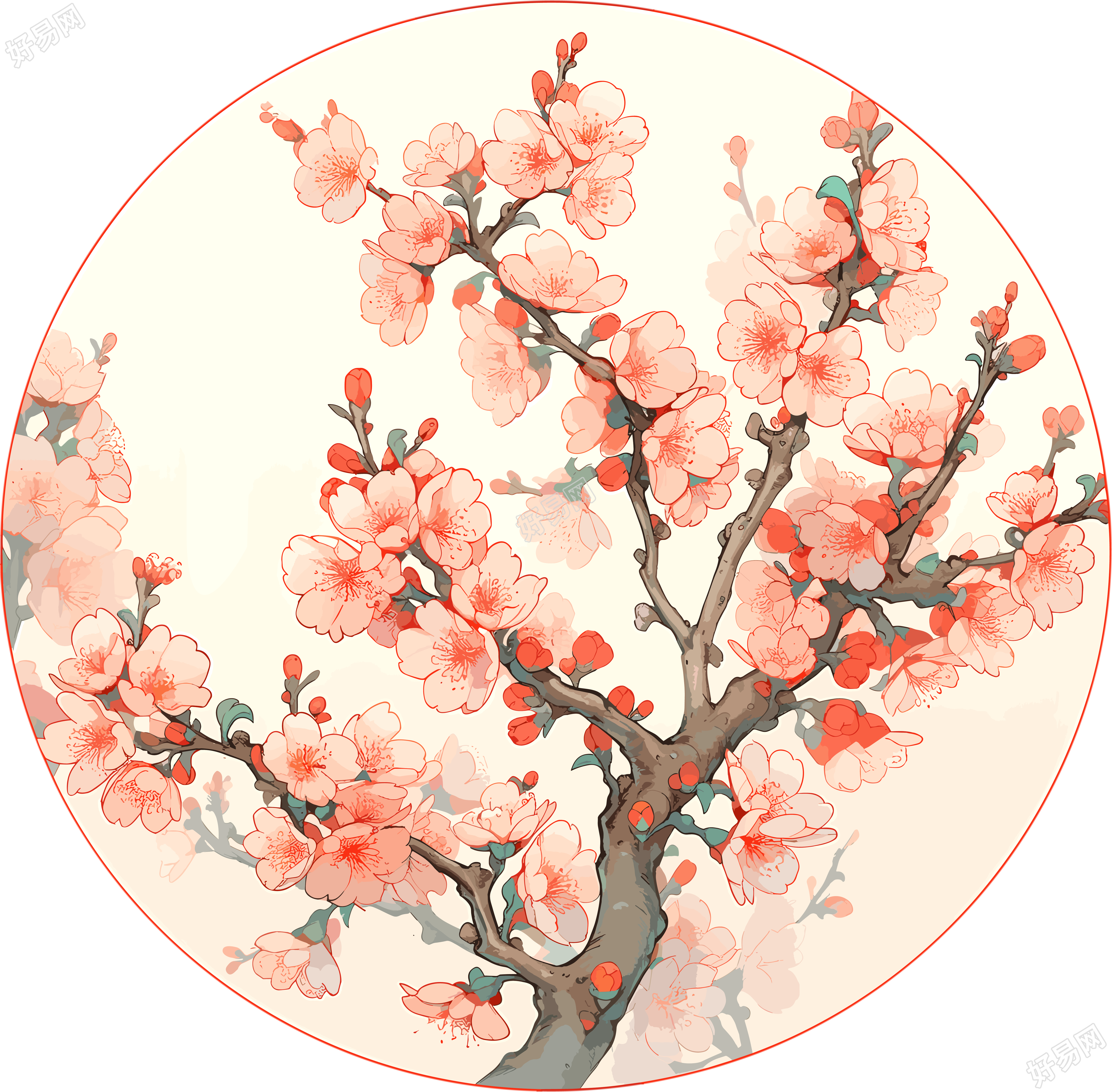 梅花中国风PNG素材