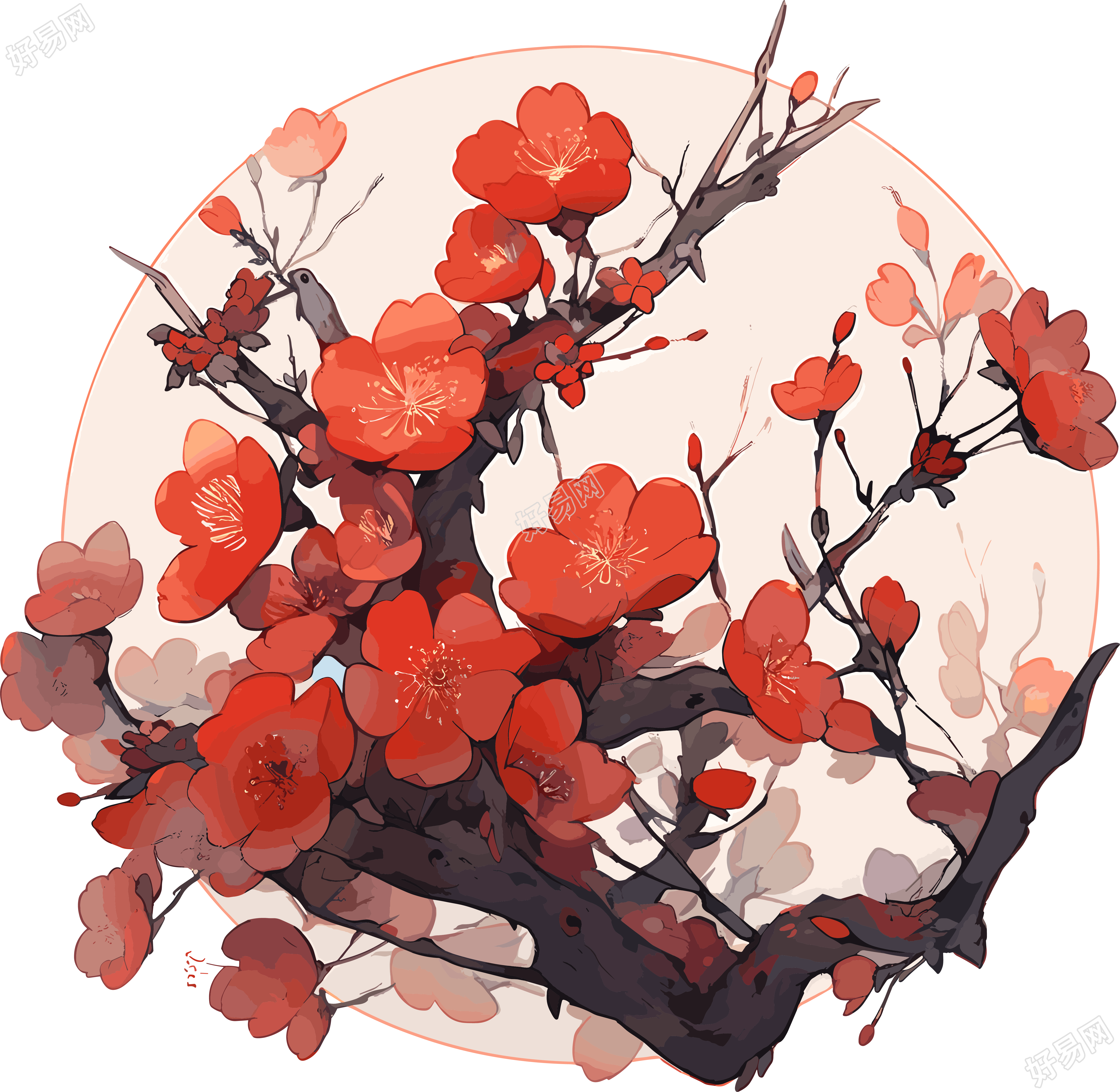 梅花中国风商业设计素材