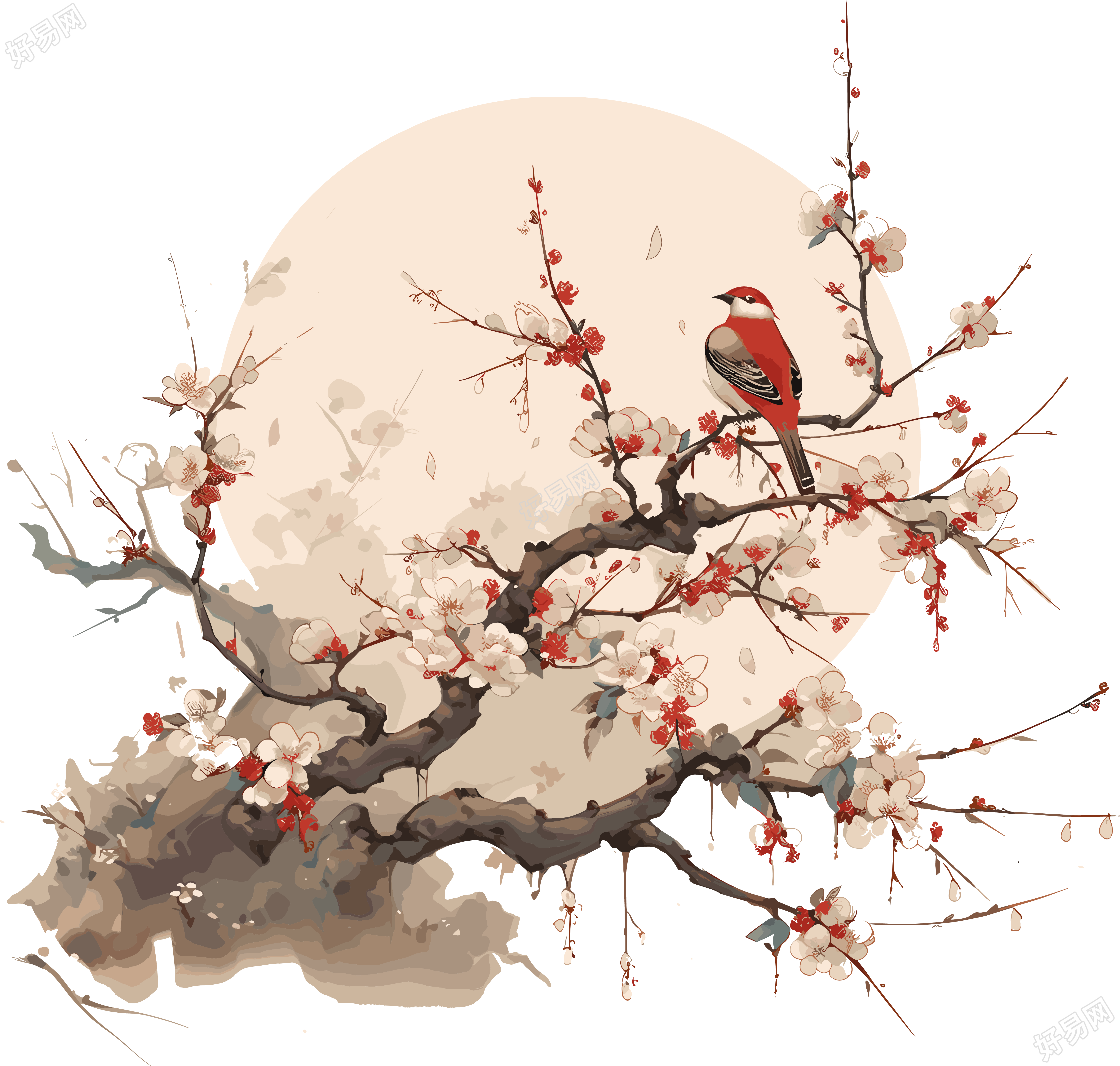 梅花创意设计商用素材
