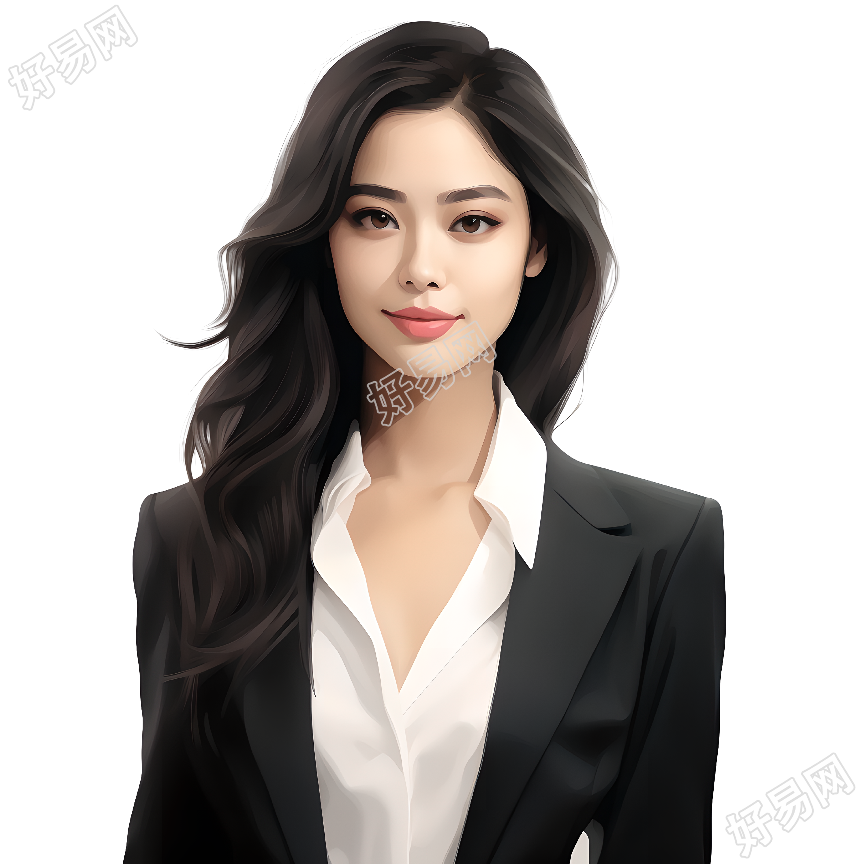 人像老师写实插画