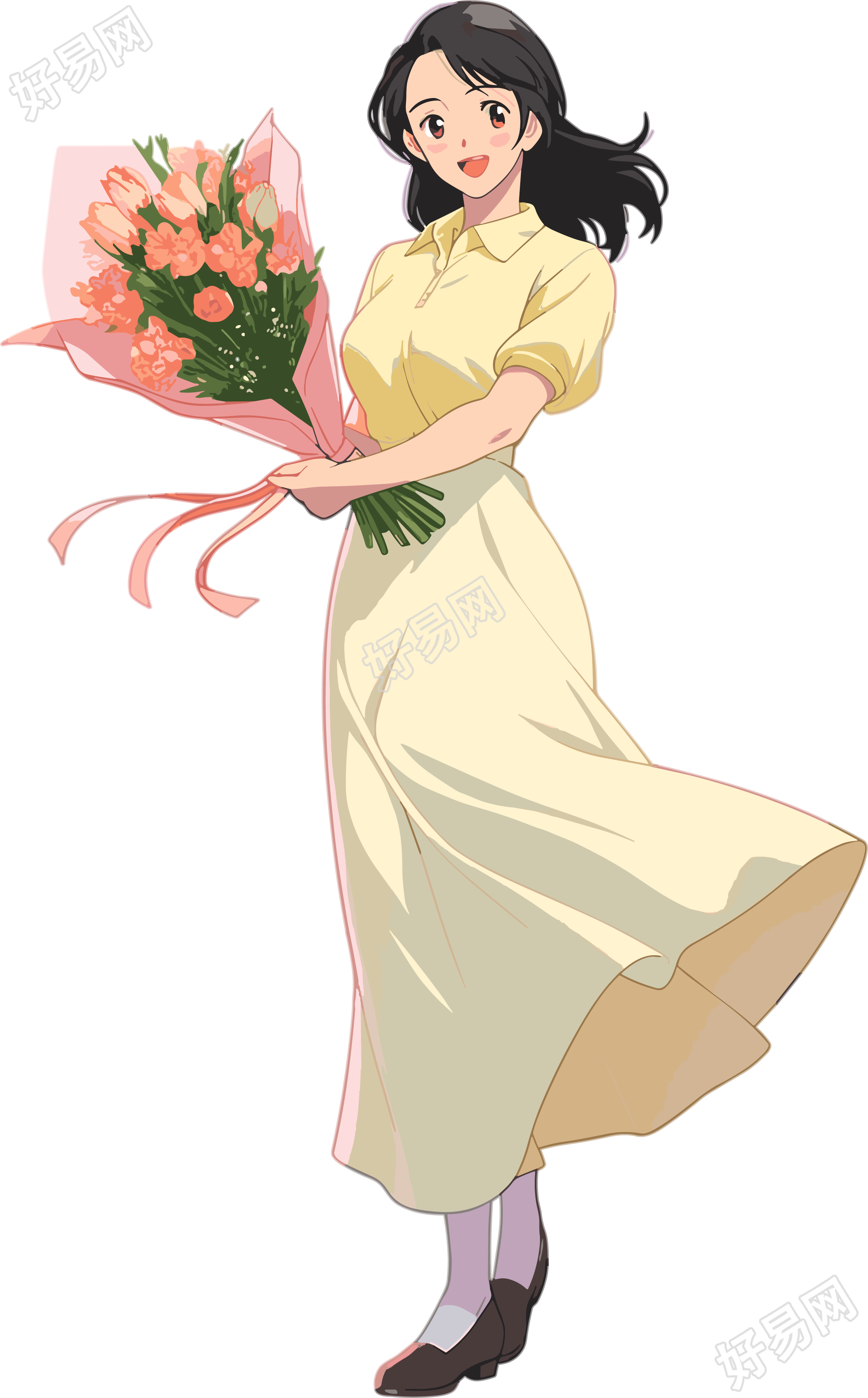 教师节卡通女老师插画