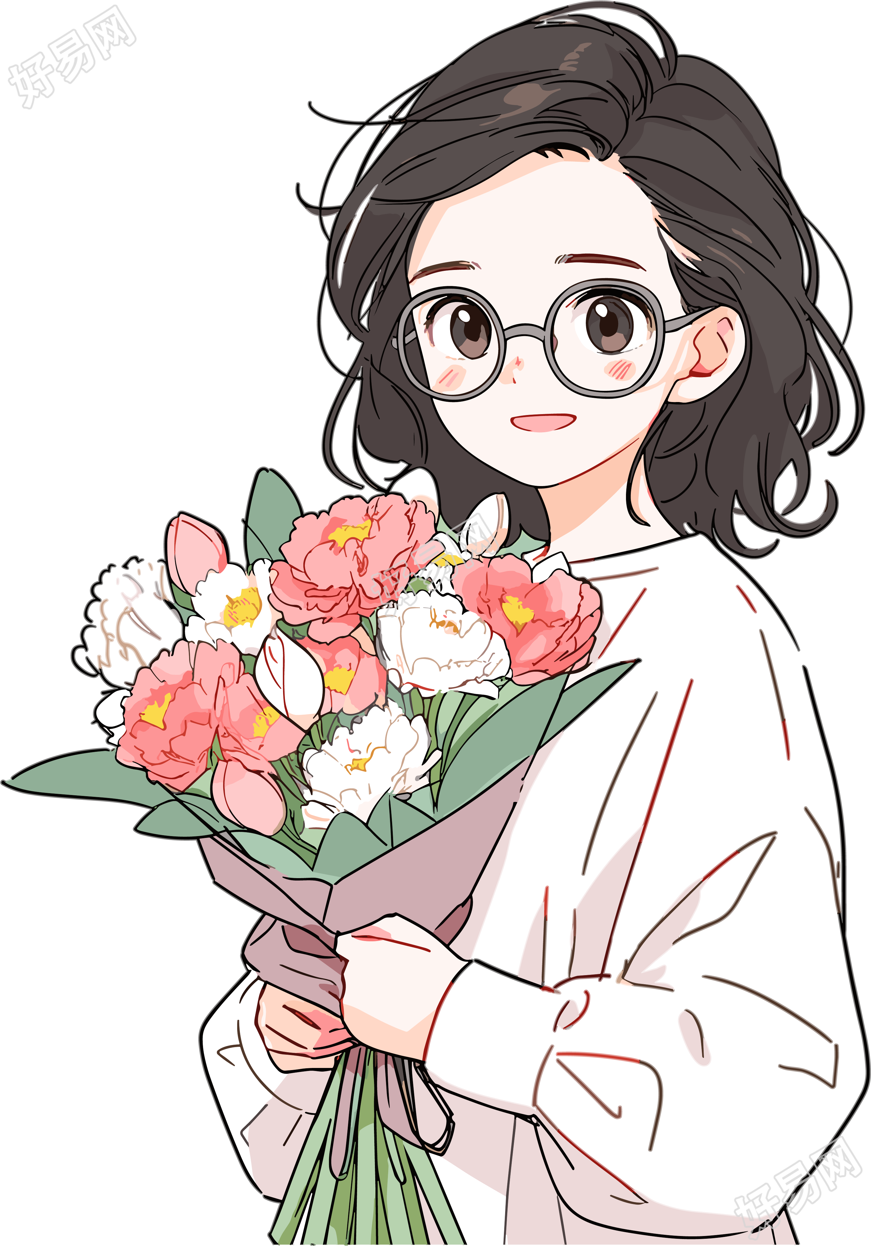 教师节卡通女老师可商用插画