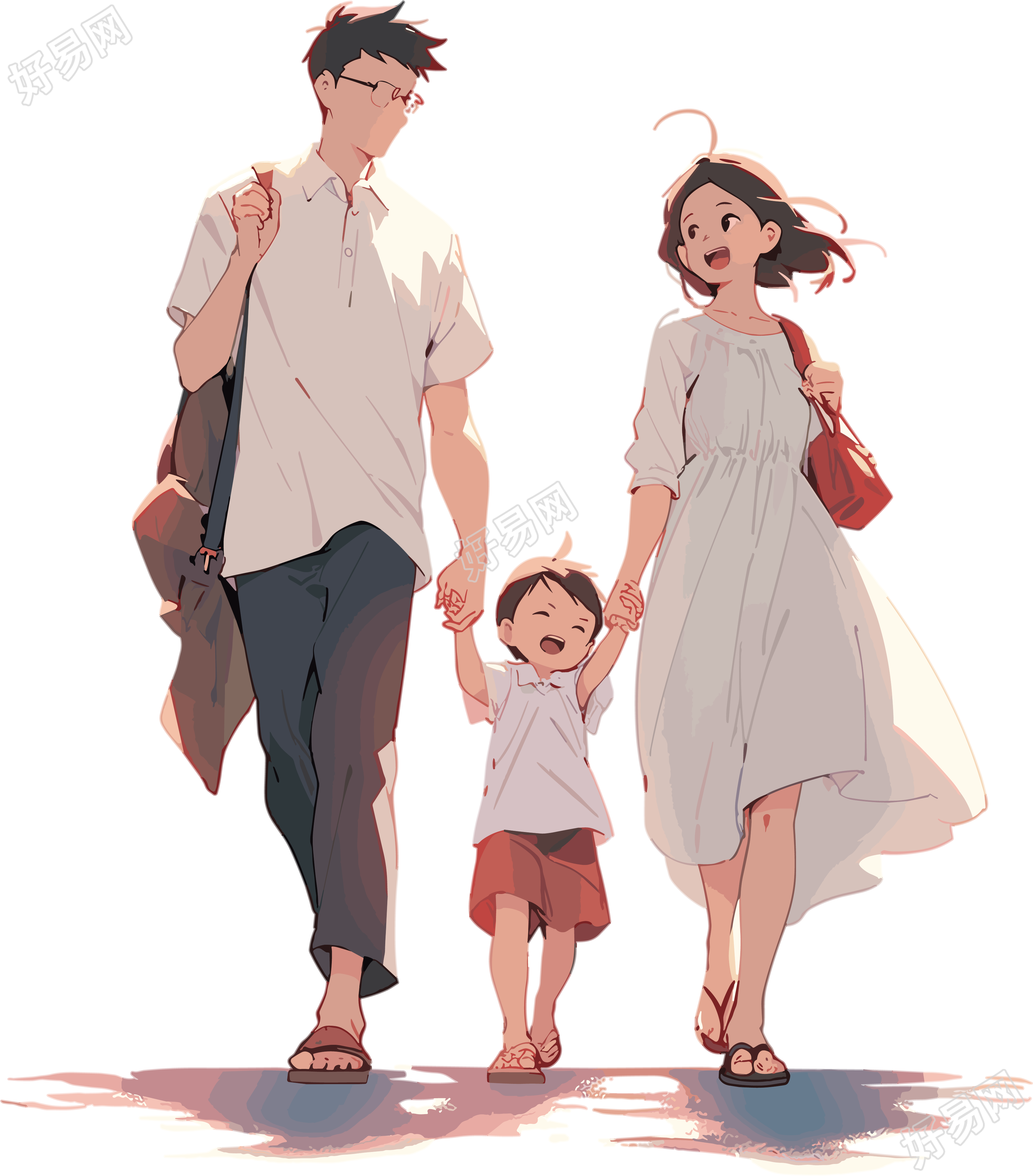 温馨家庭PNG插图