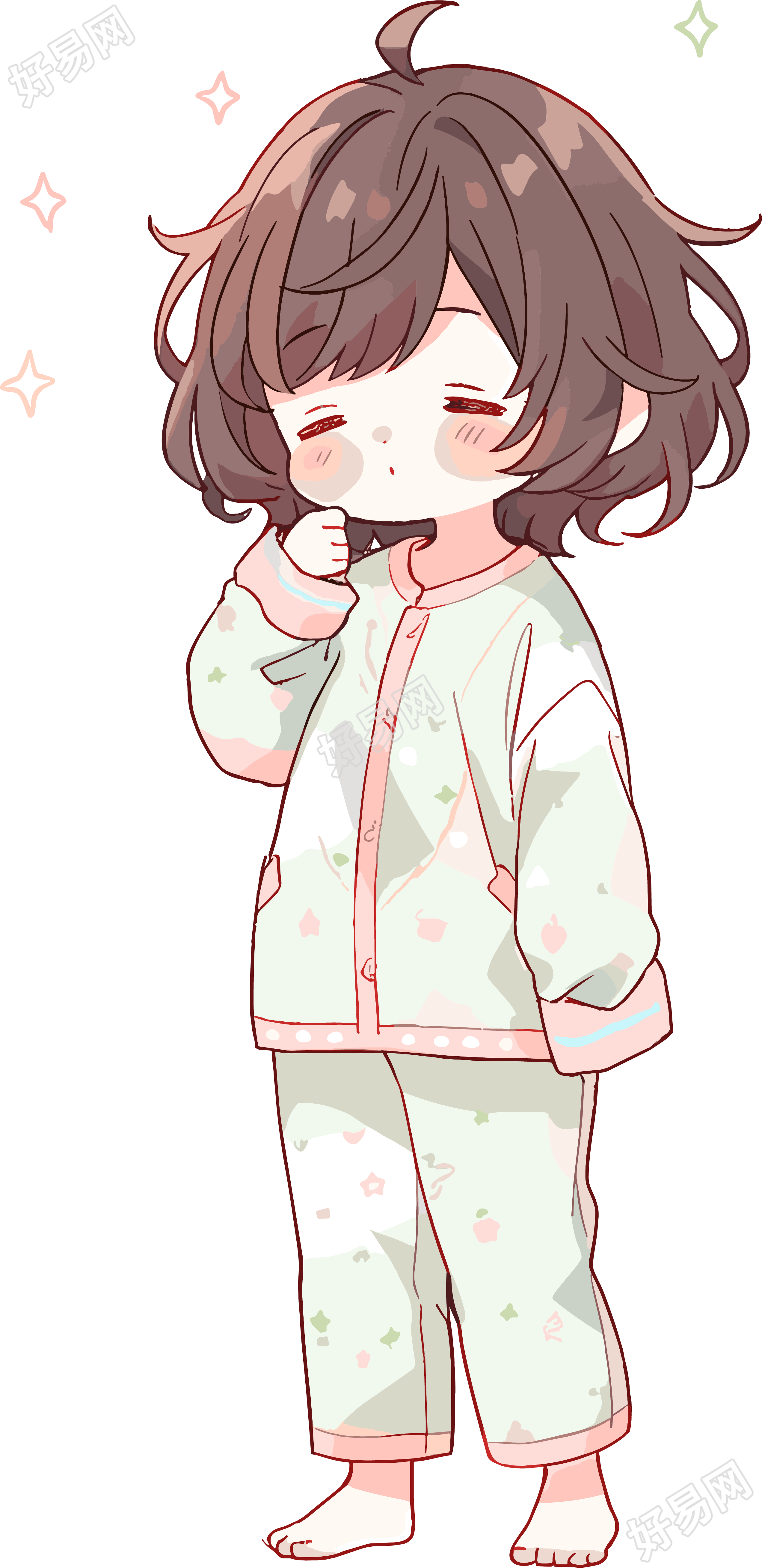 睡衣女孩创意设计元素