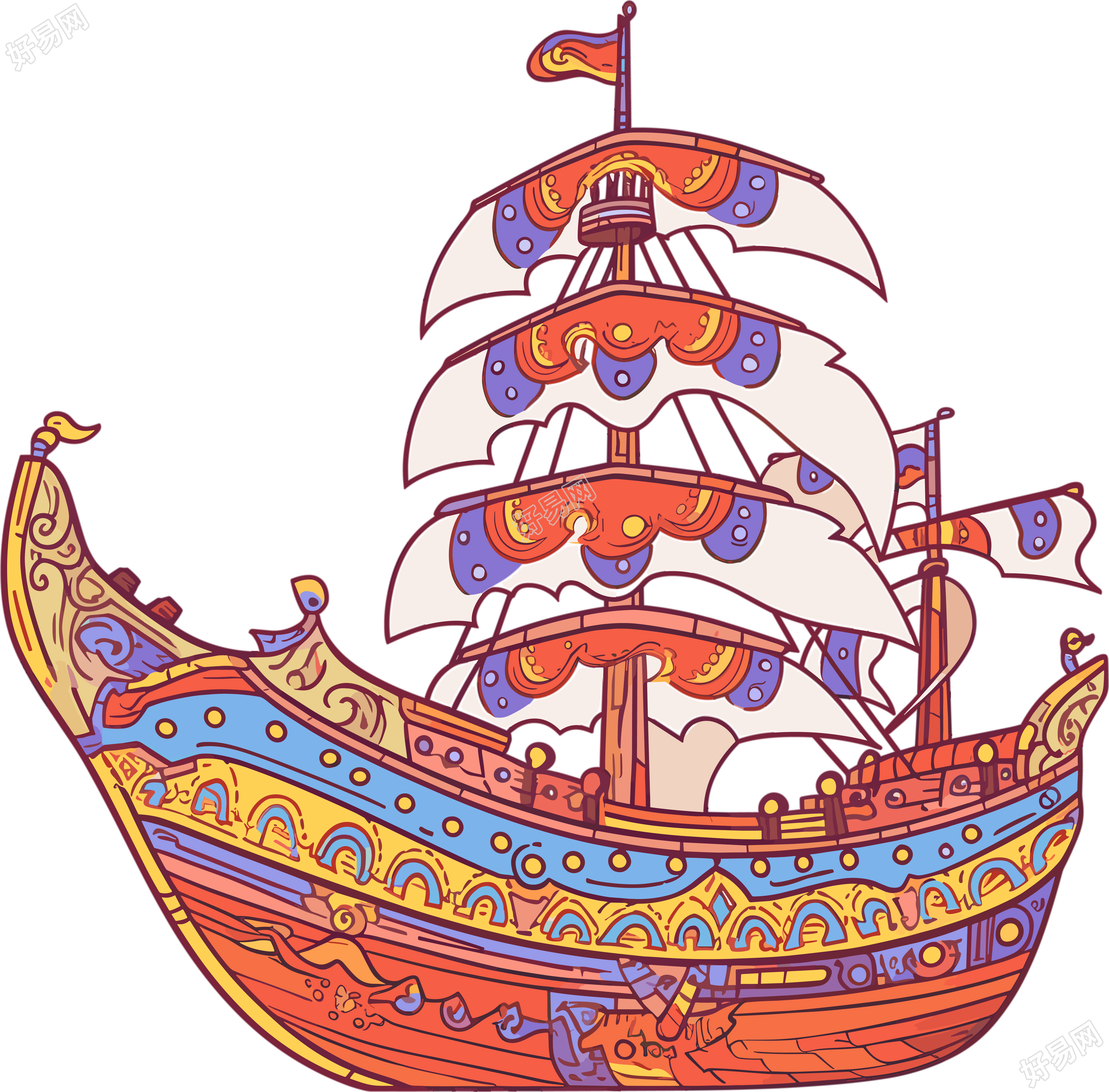 帆船商用设计素材