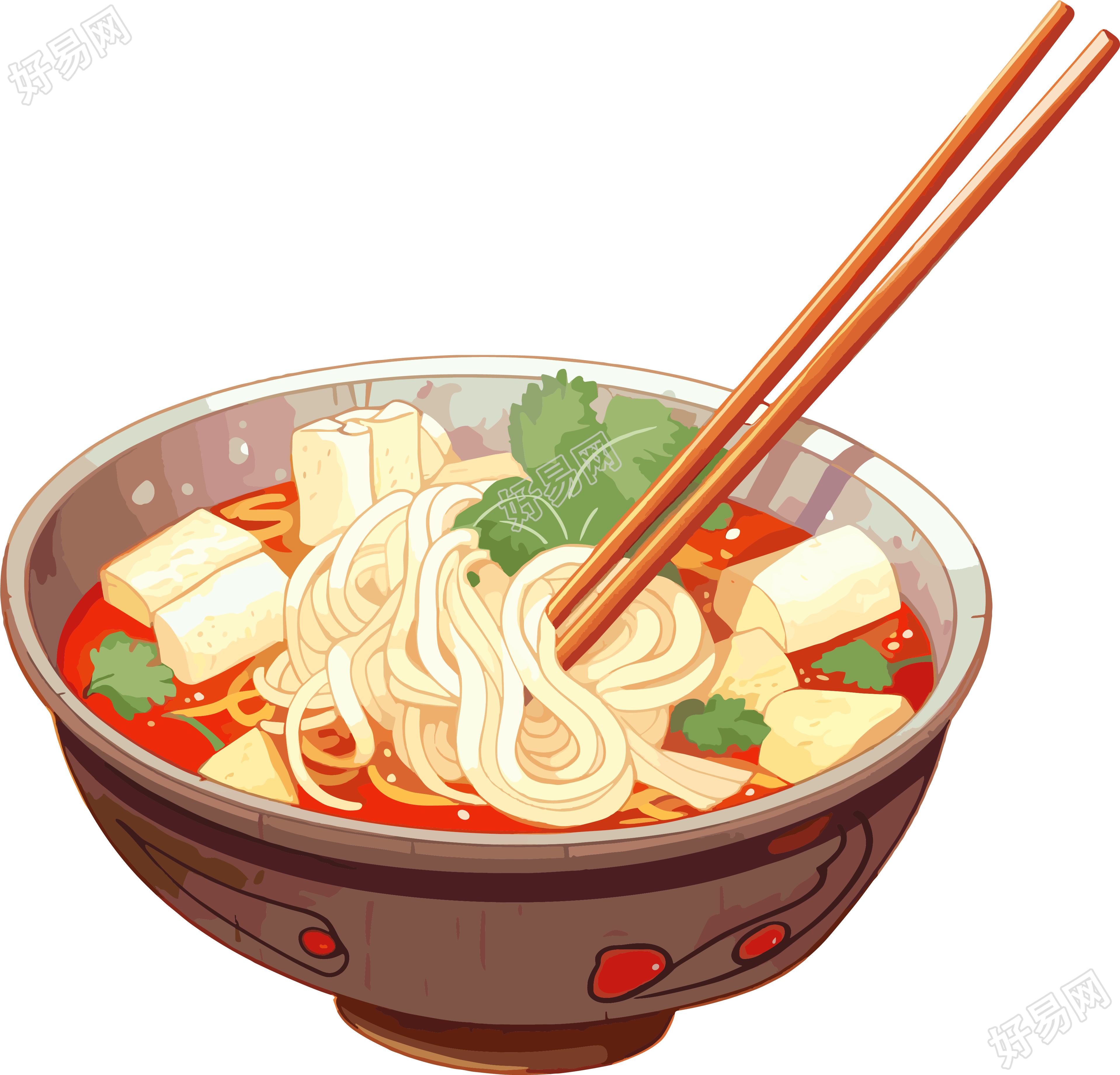 螺蛳粉商业插画设计