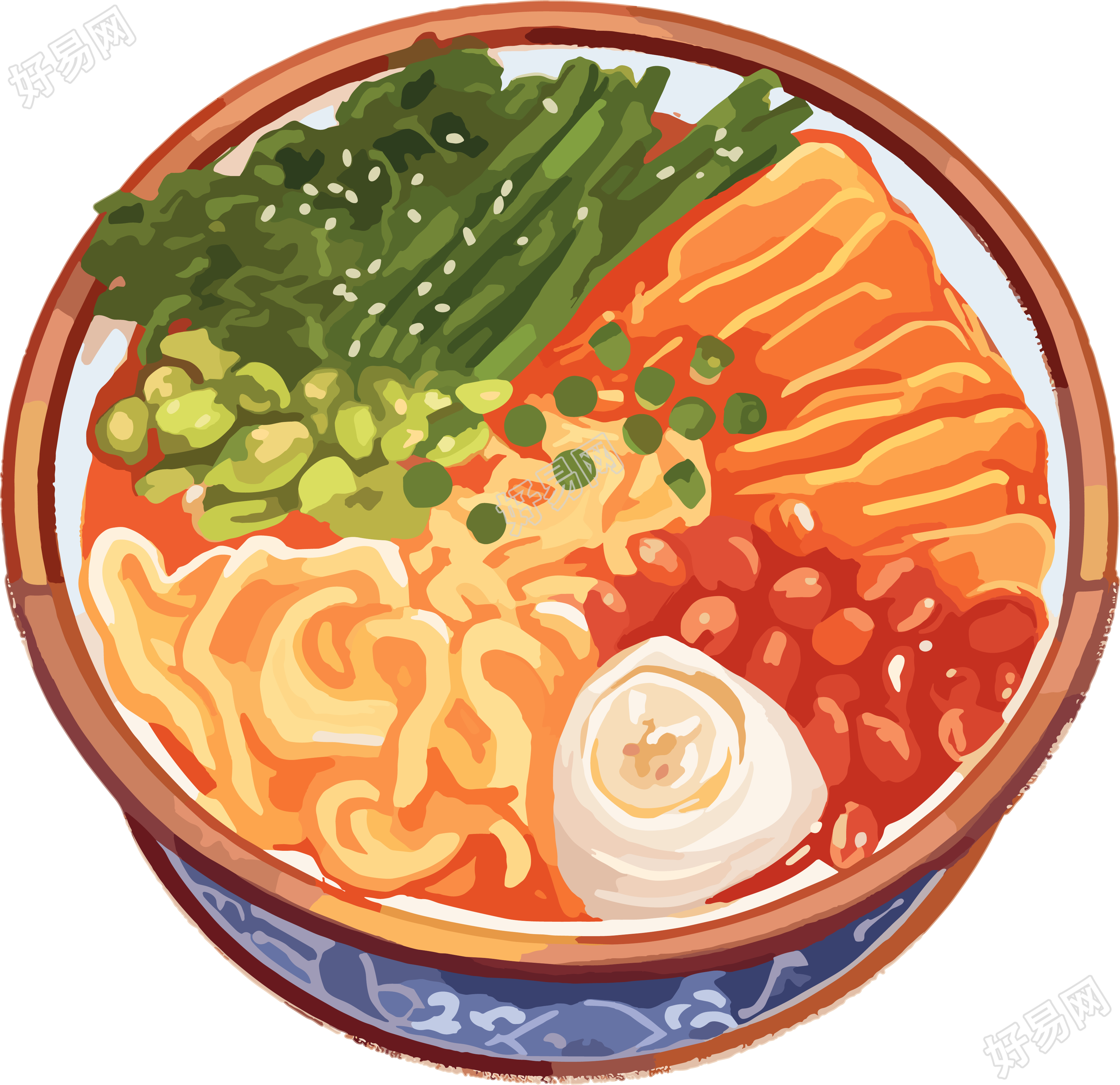 螺蛳粉美食图形素材