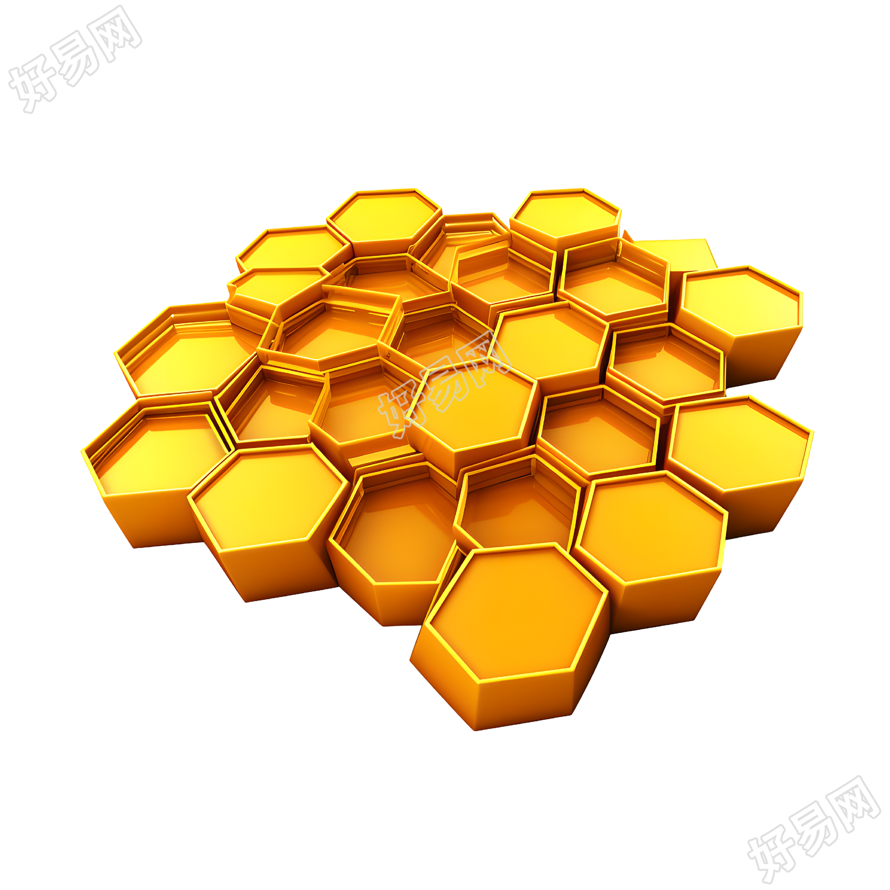 3D蜂巢商用设计元素