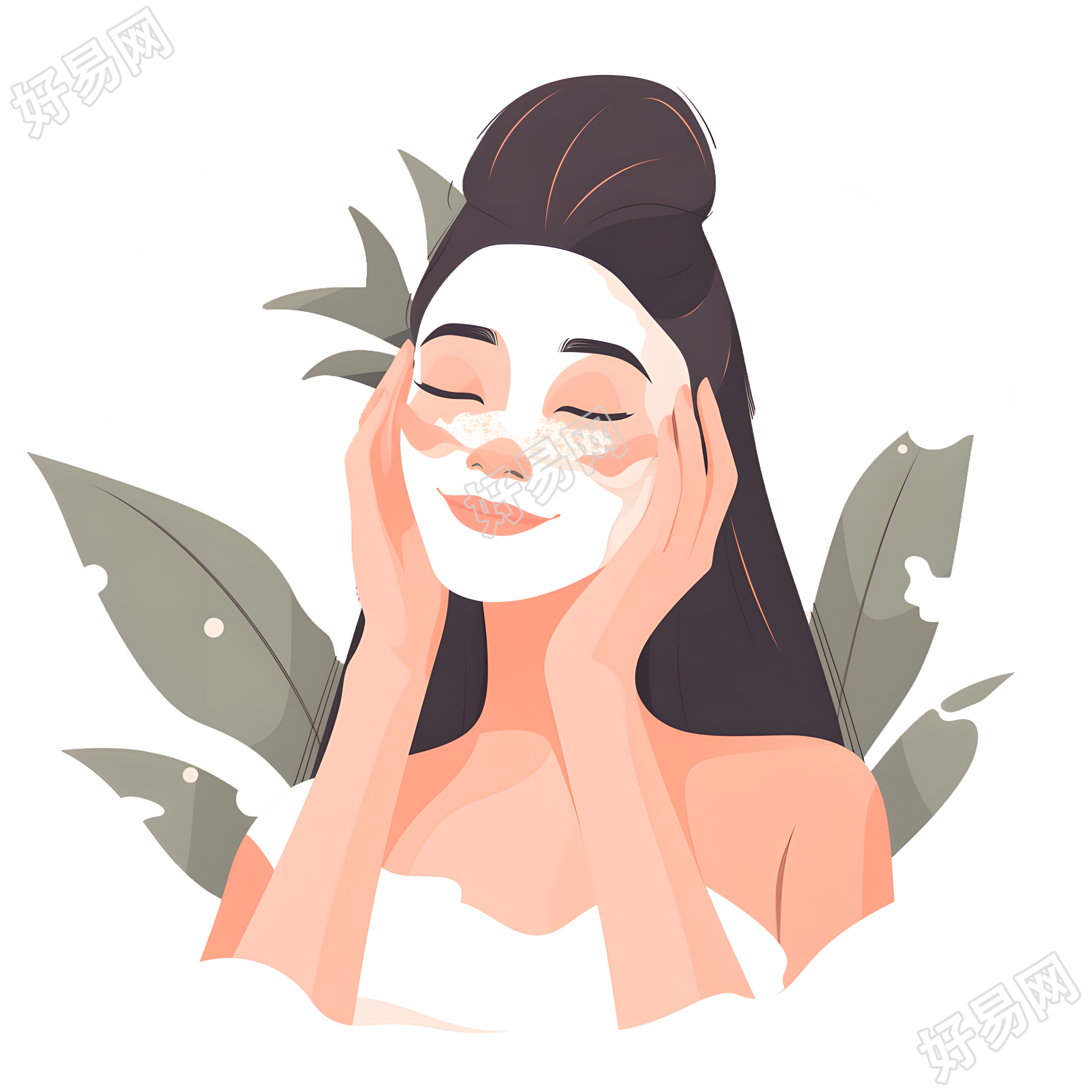 女性护肤清新素材