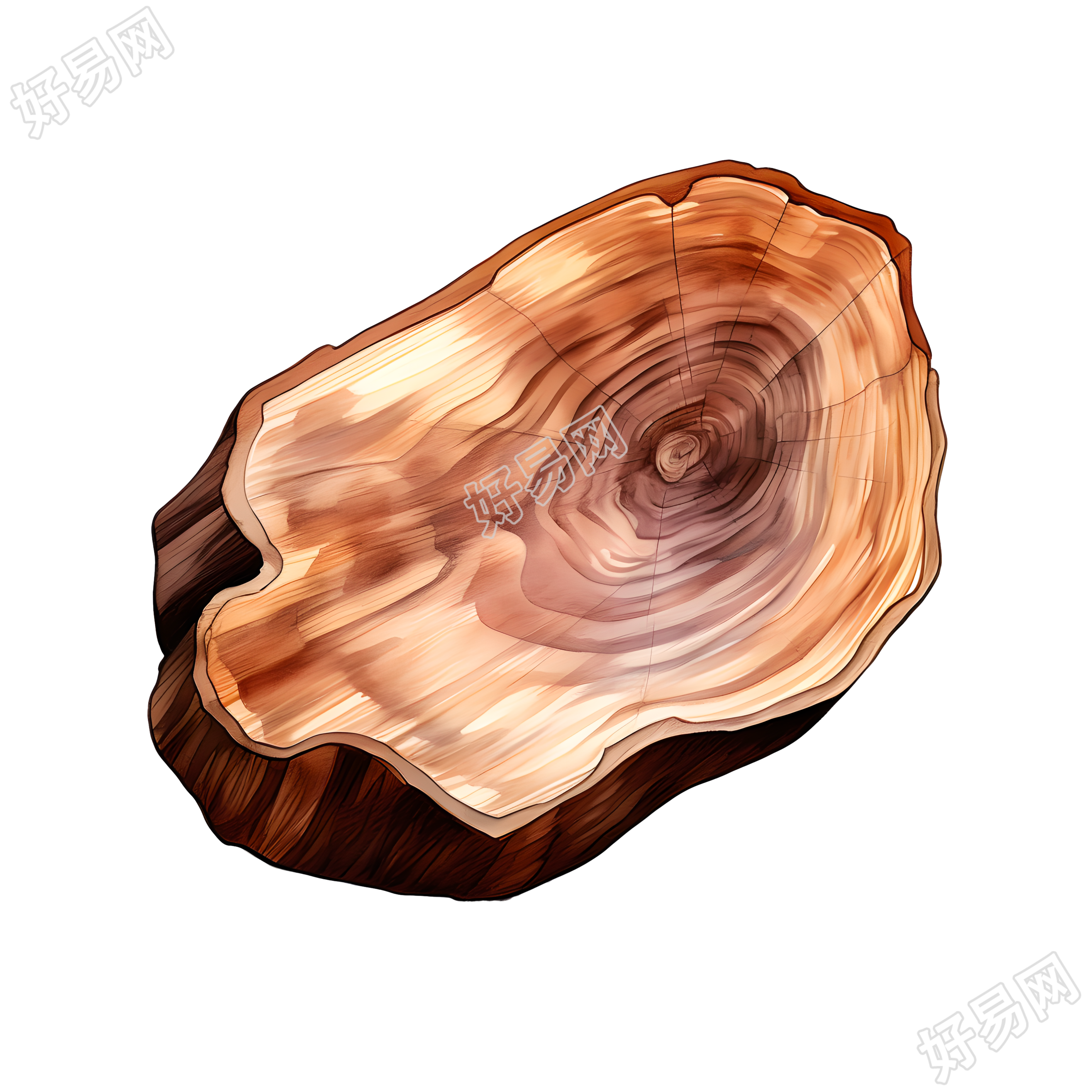 胡桃木商业设计插画
