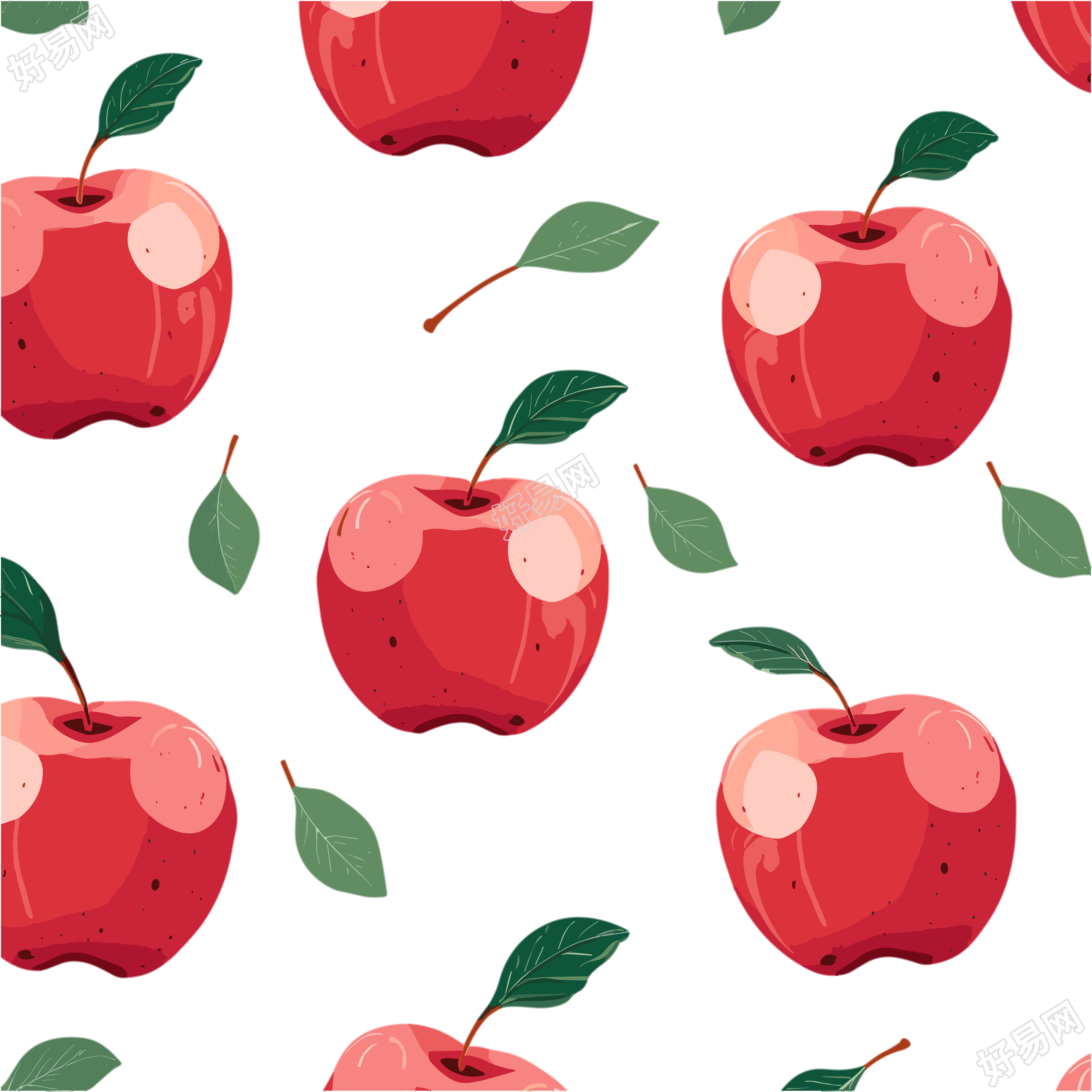 苹果装饰透明背景插画
