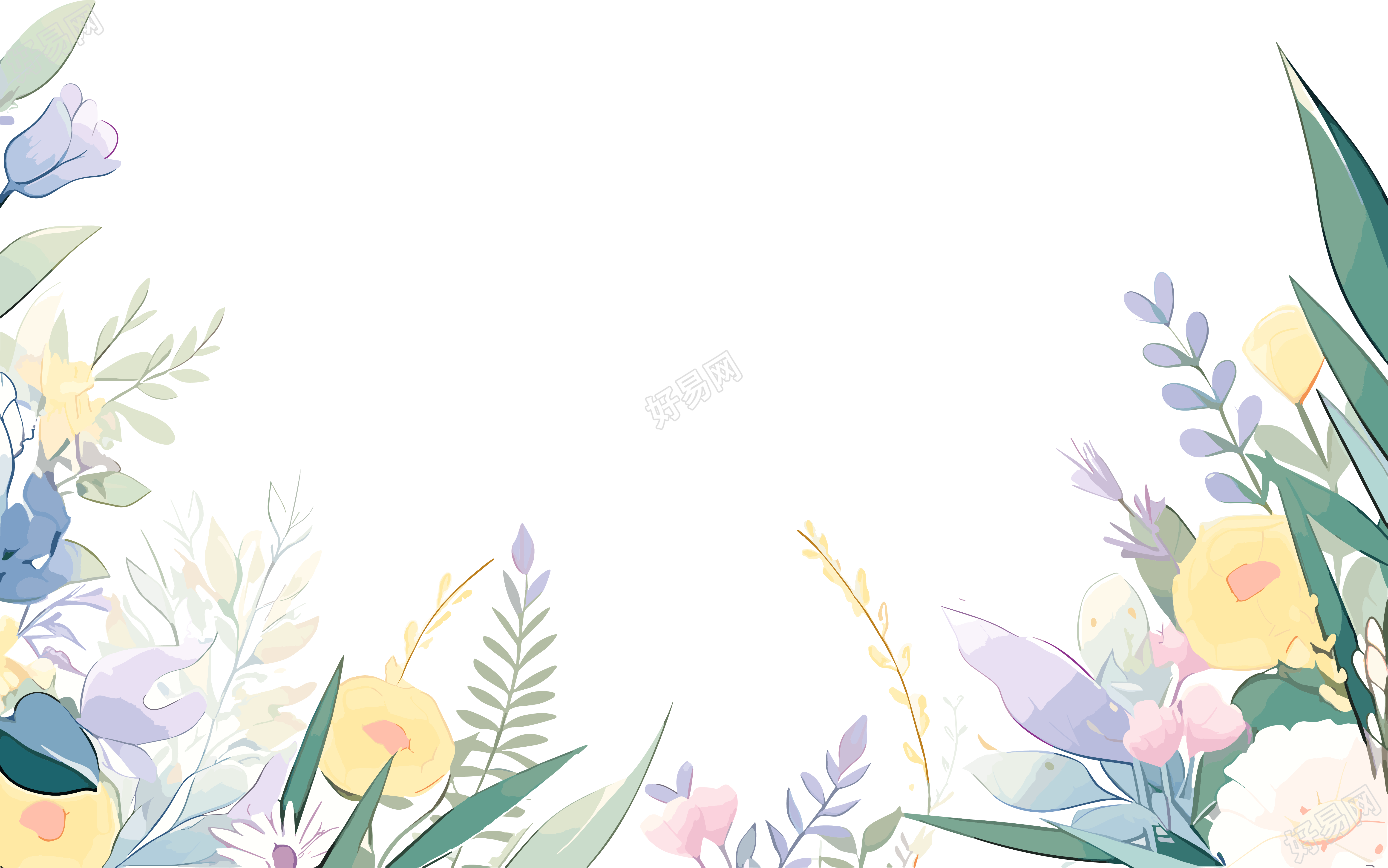 植物花边可商用素材