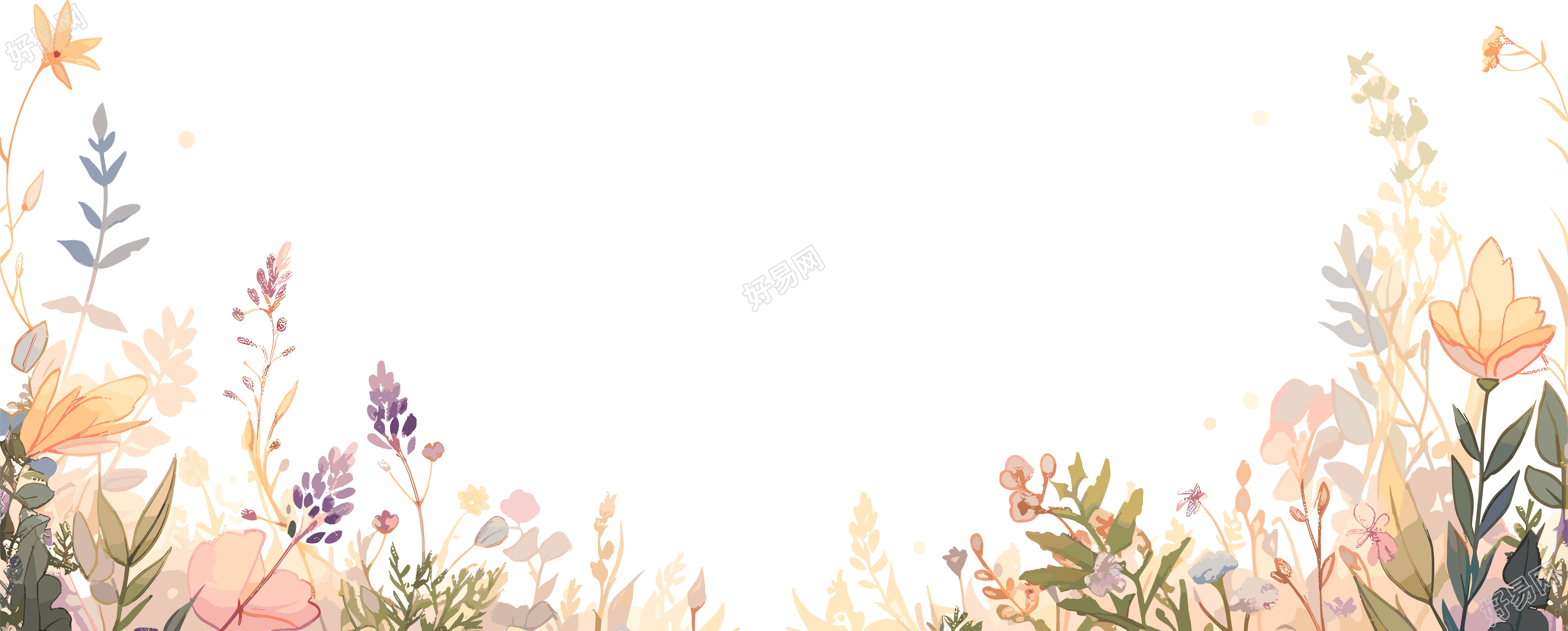 植物花边插画