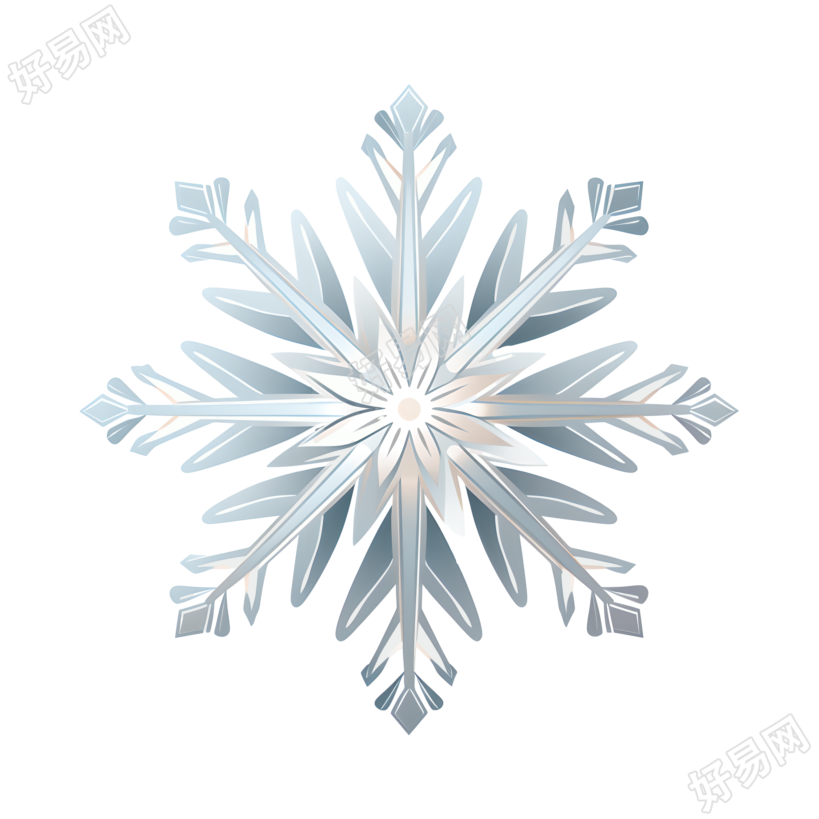 雪花矢量艺术插图