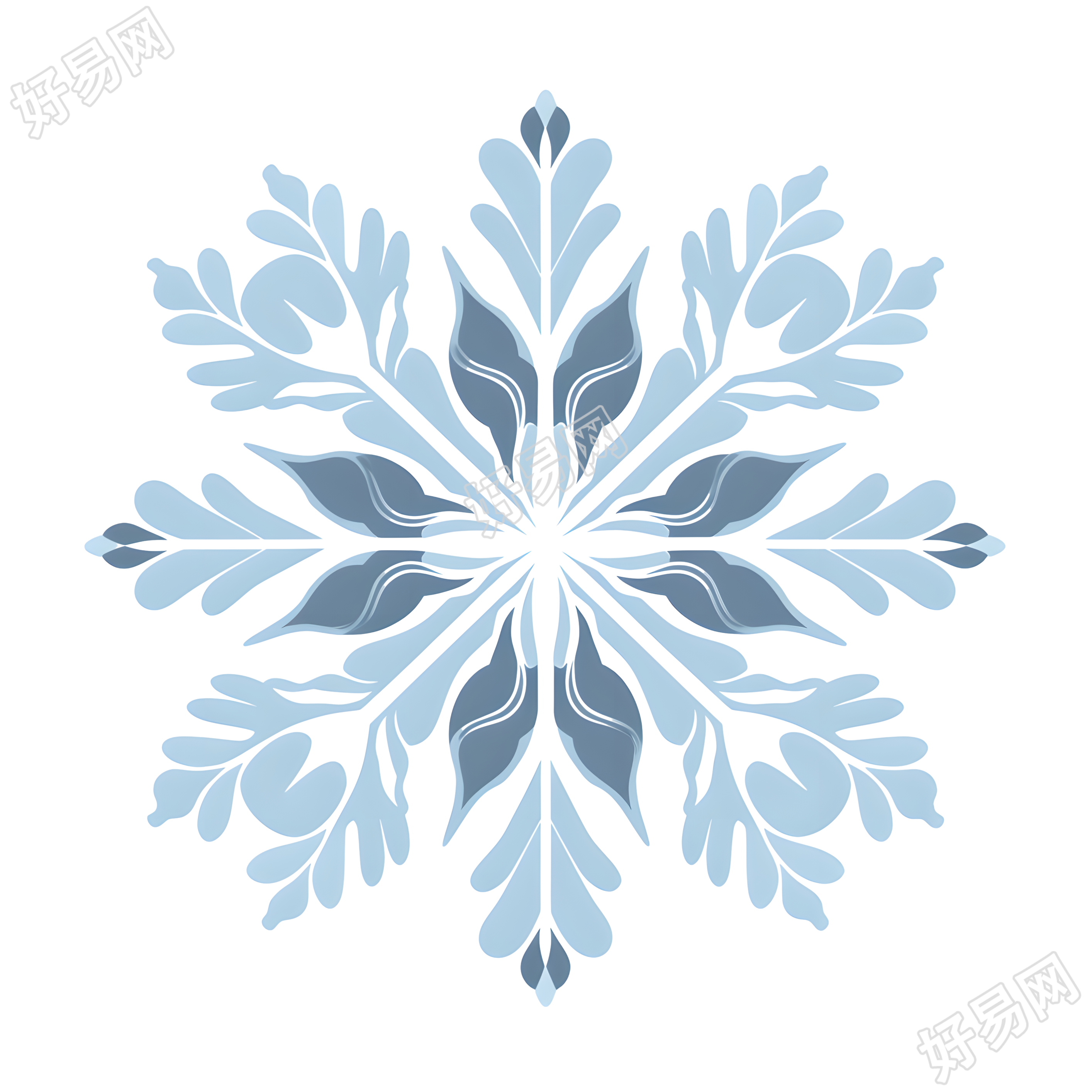雪花矢量素材插画