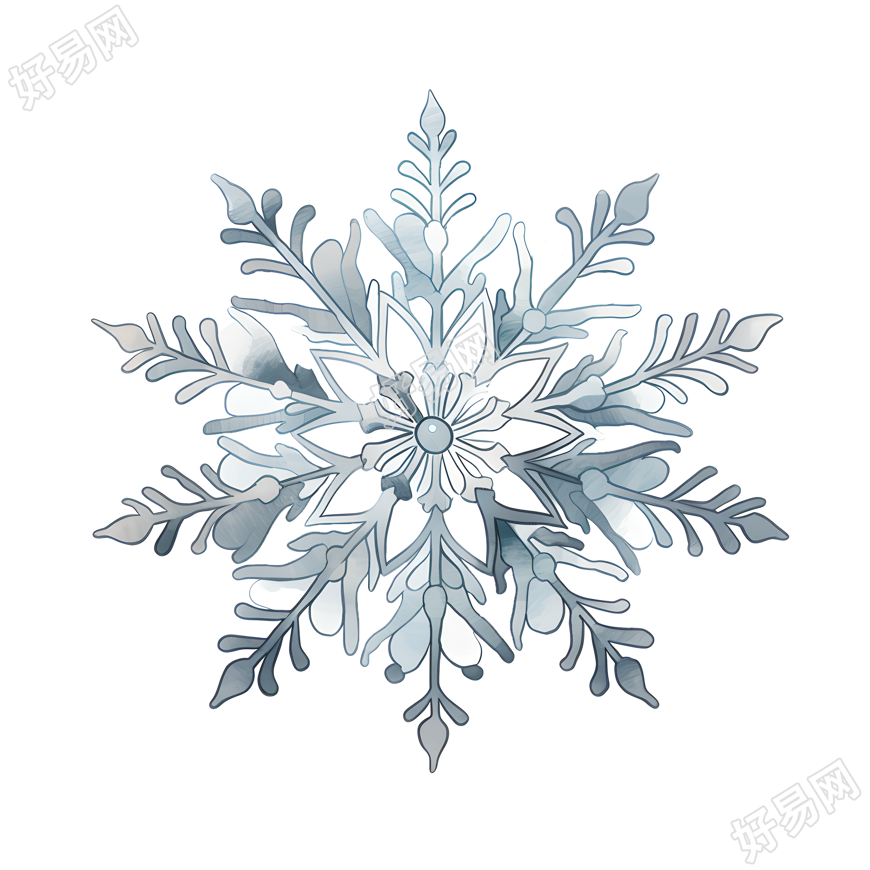 雪花简洁设计元素