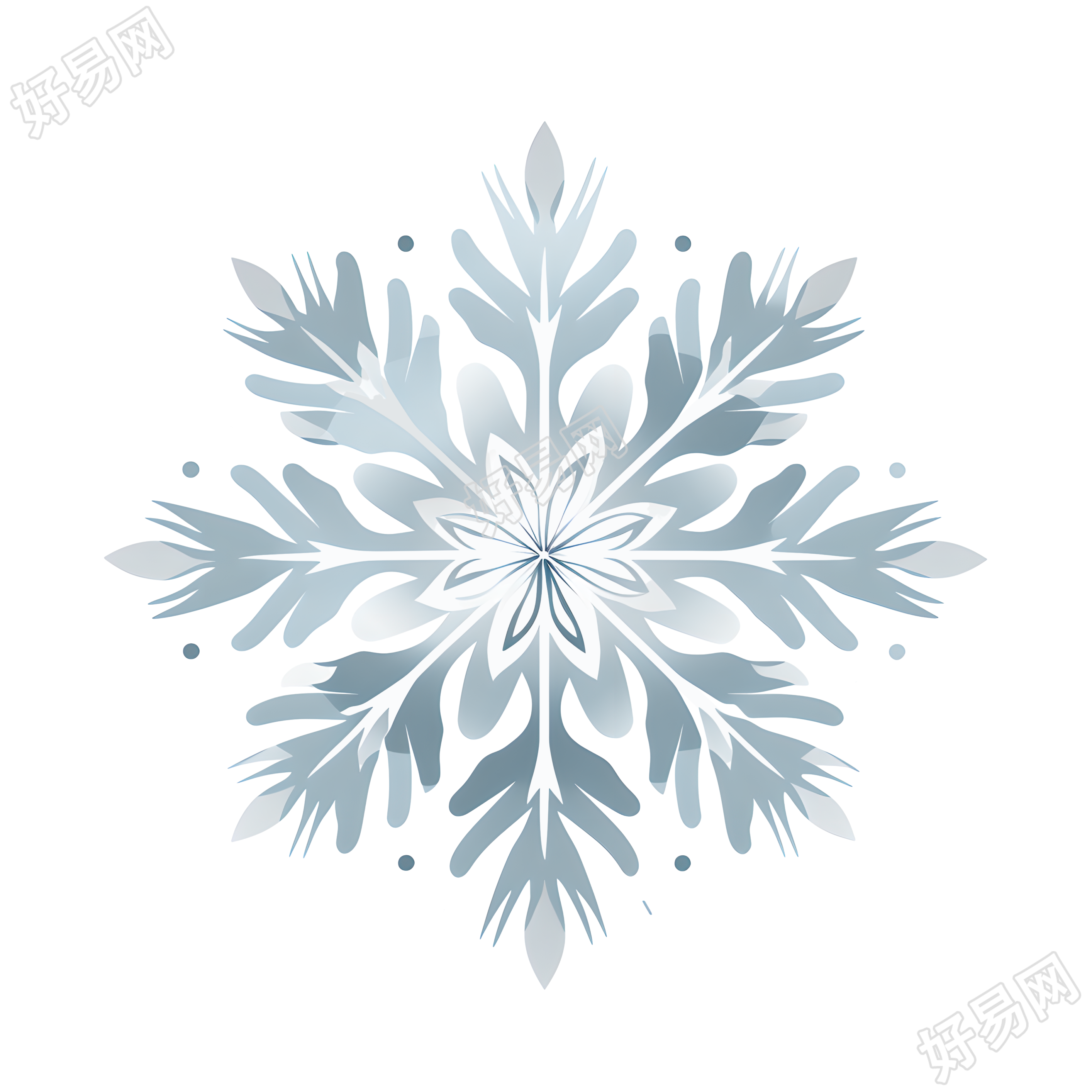 雪花简约2D矢量艺术素材
