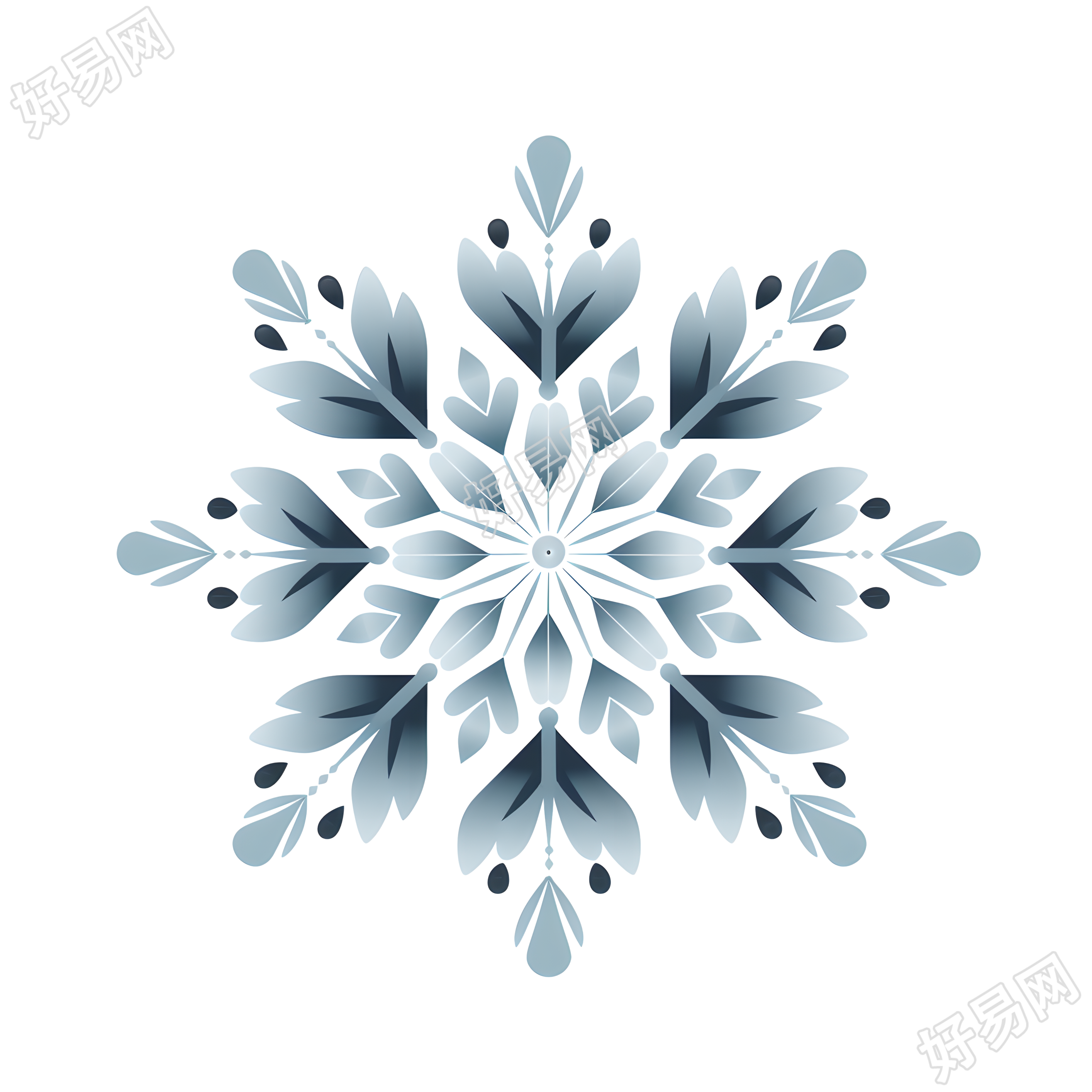 雪花灰调柔和插图