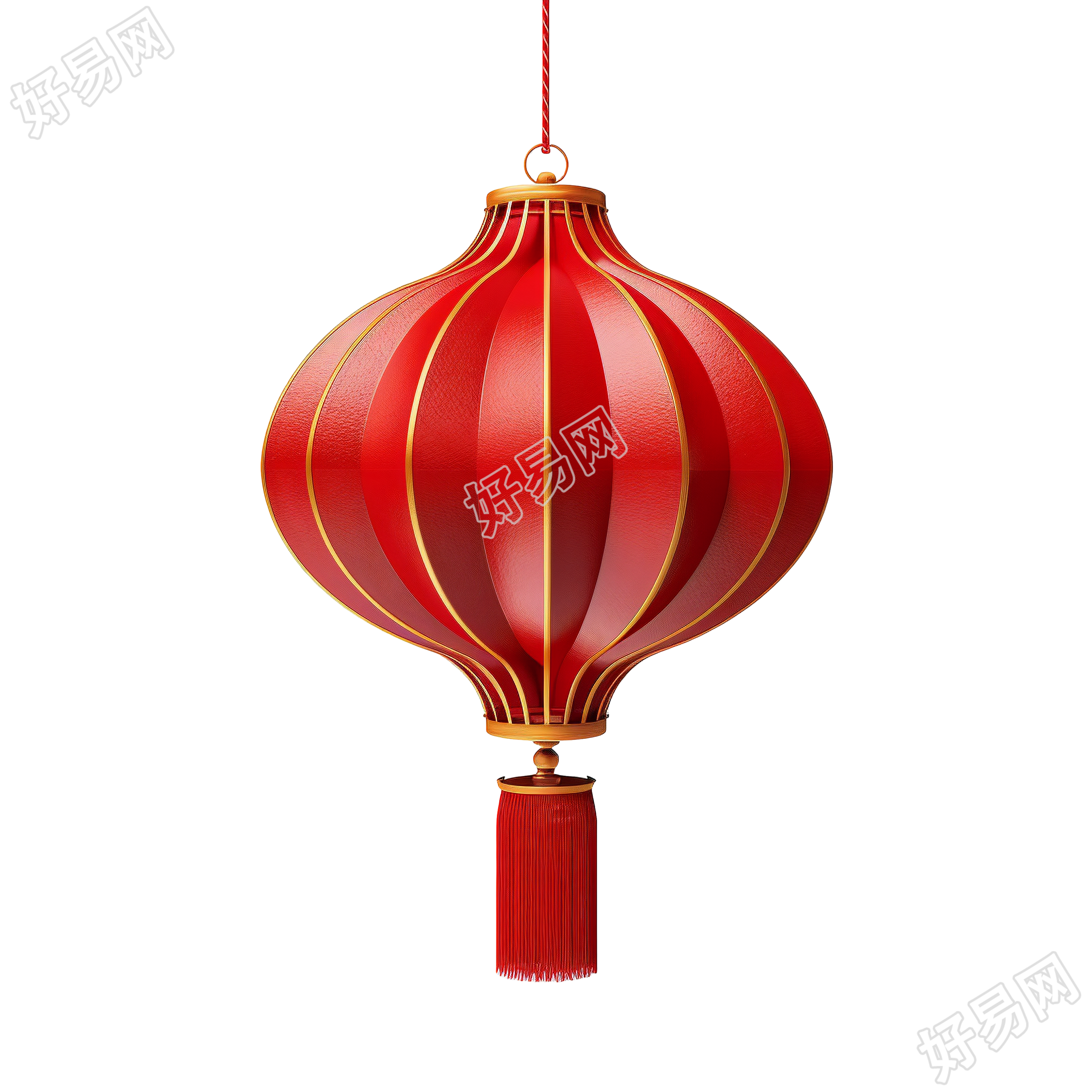3D红灯笼商业使用插画