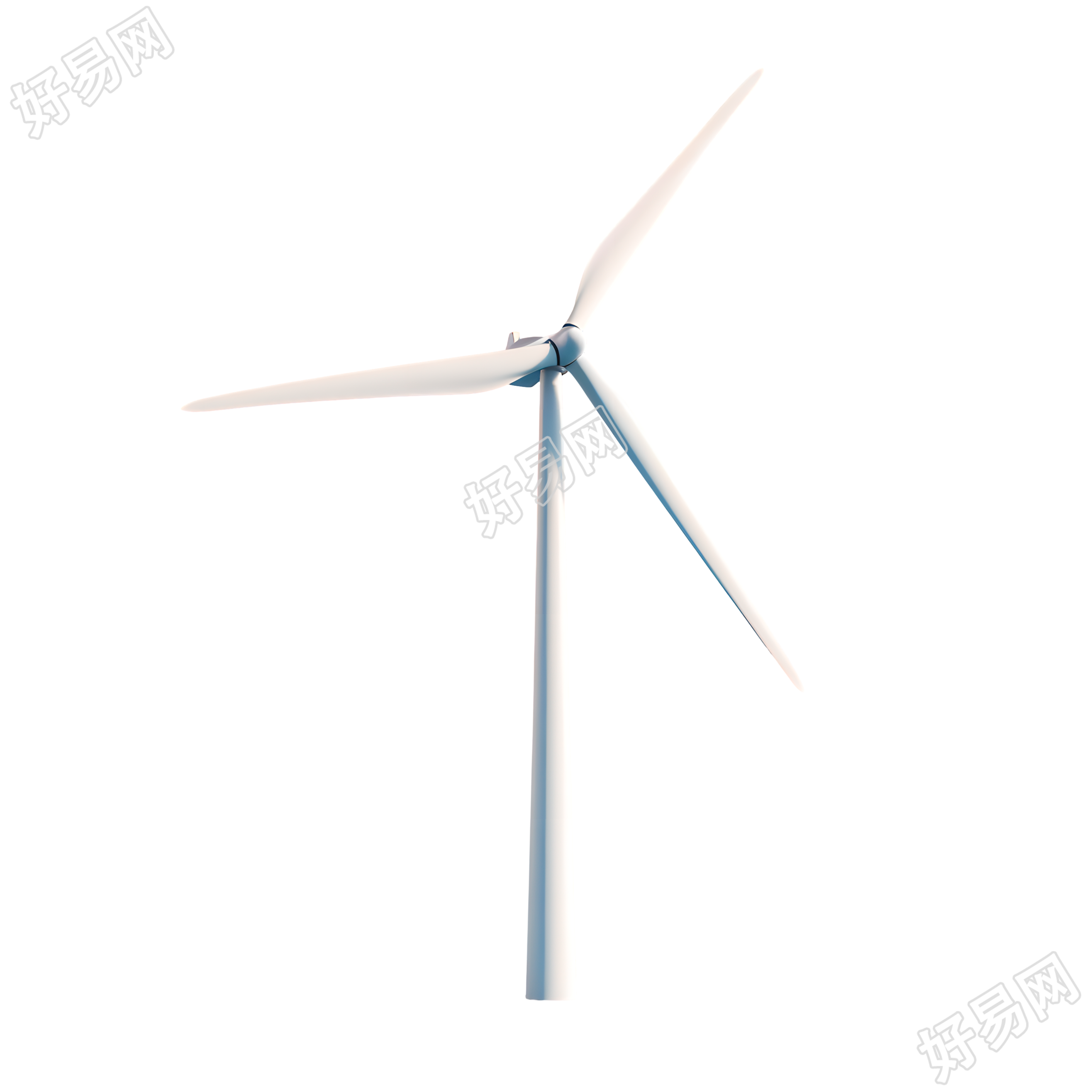 3D新能源风力发电插画