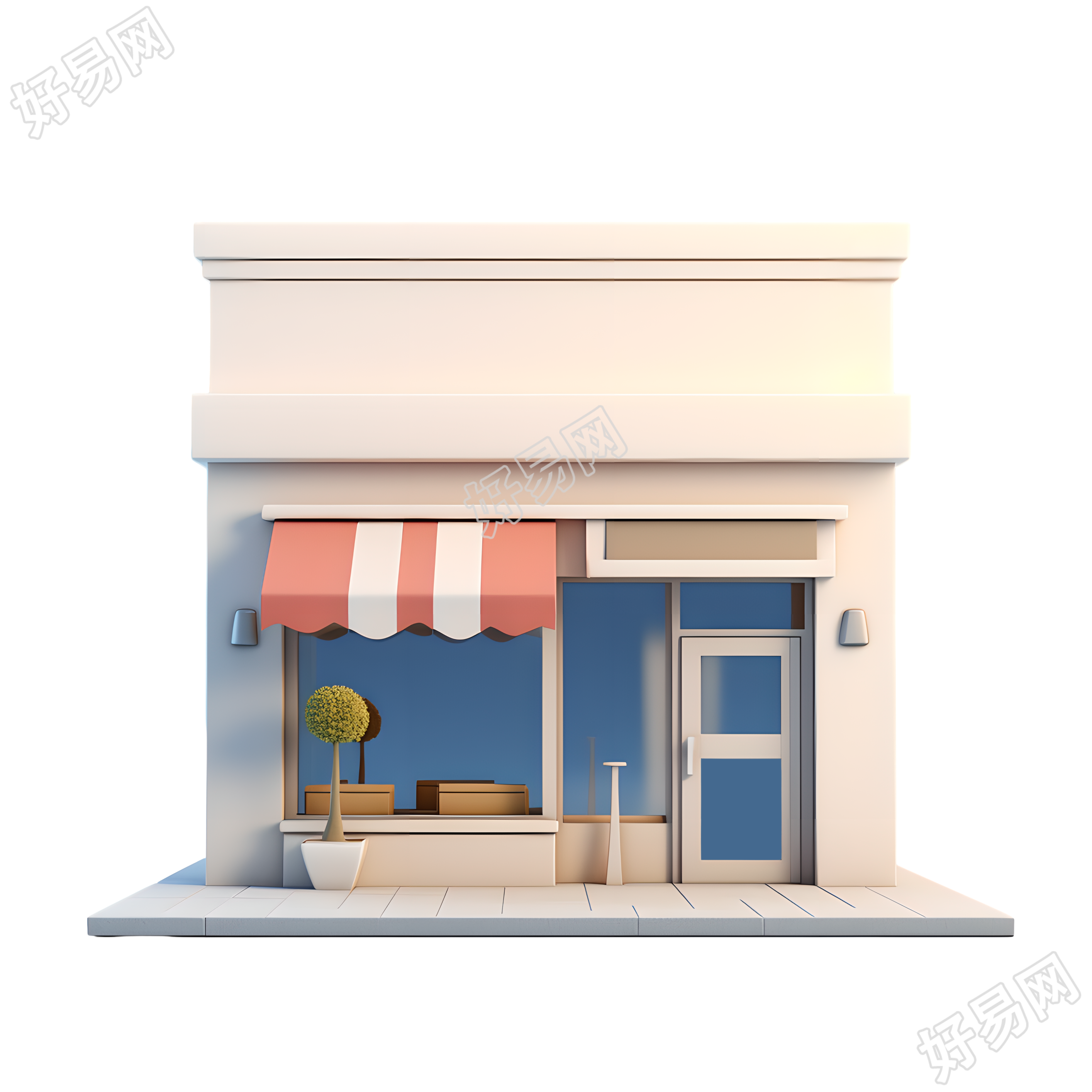 3D购物小店可商用插图