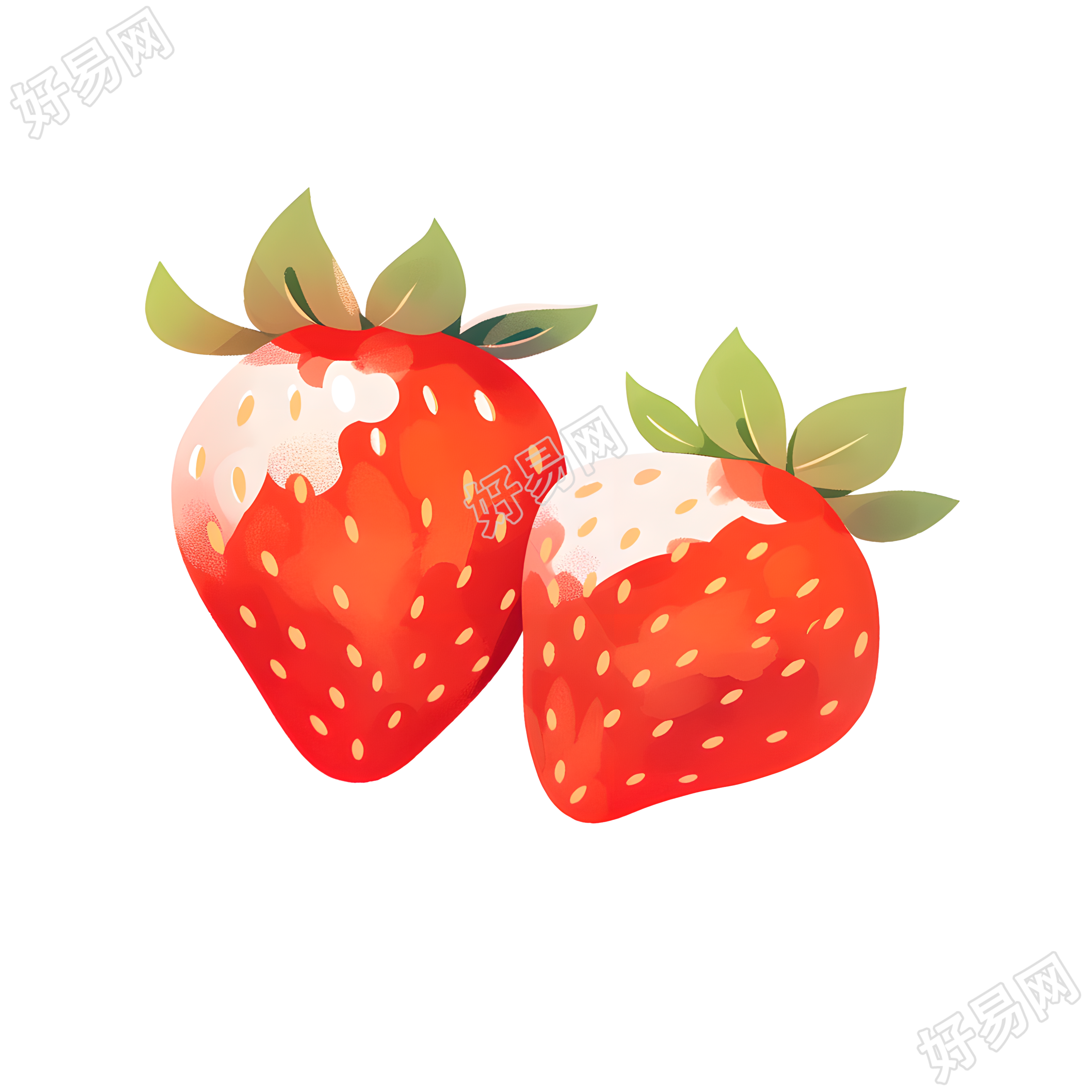 草莓2D图形插画设计素材