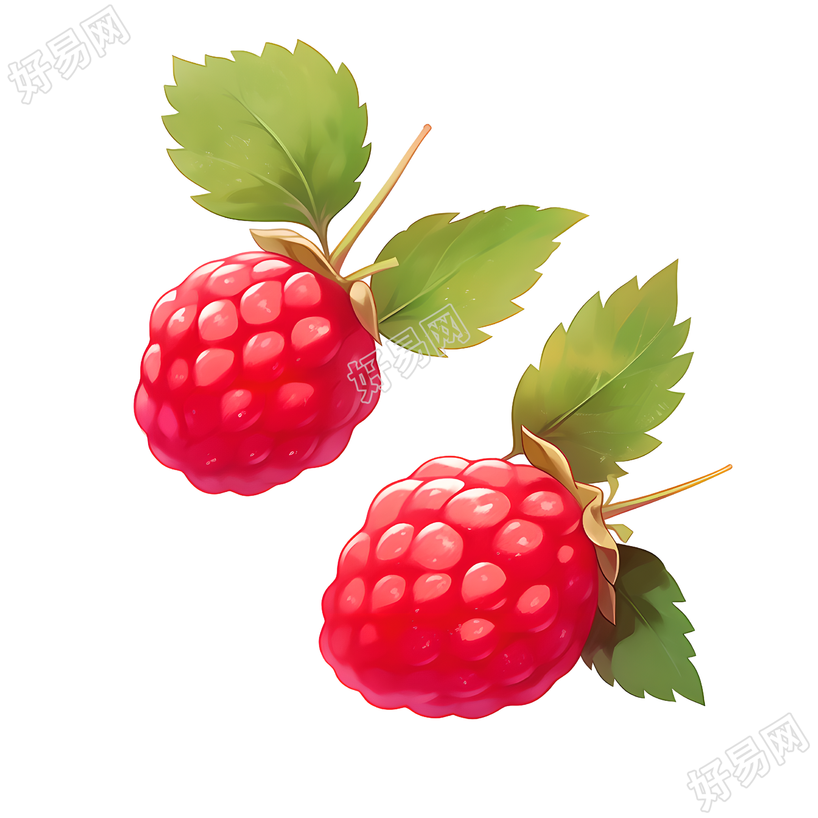 树莓插画设计素材
