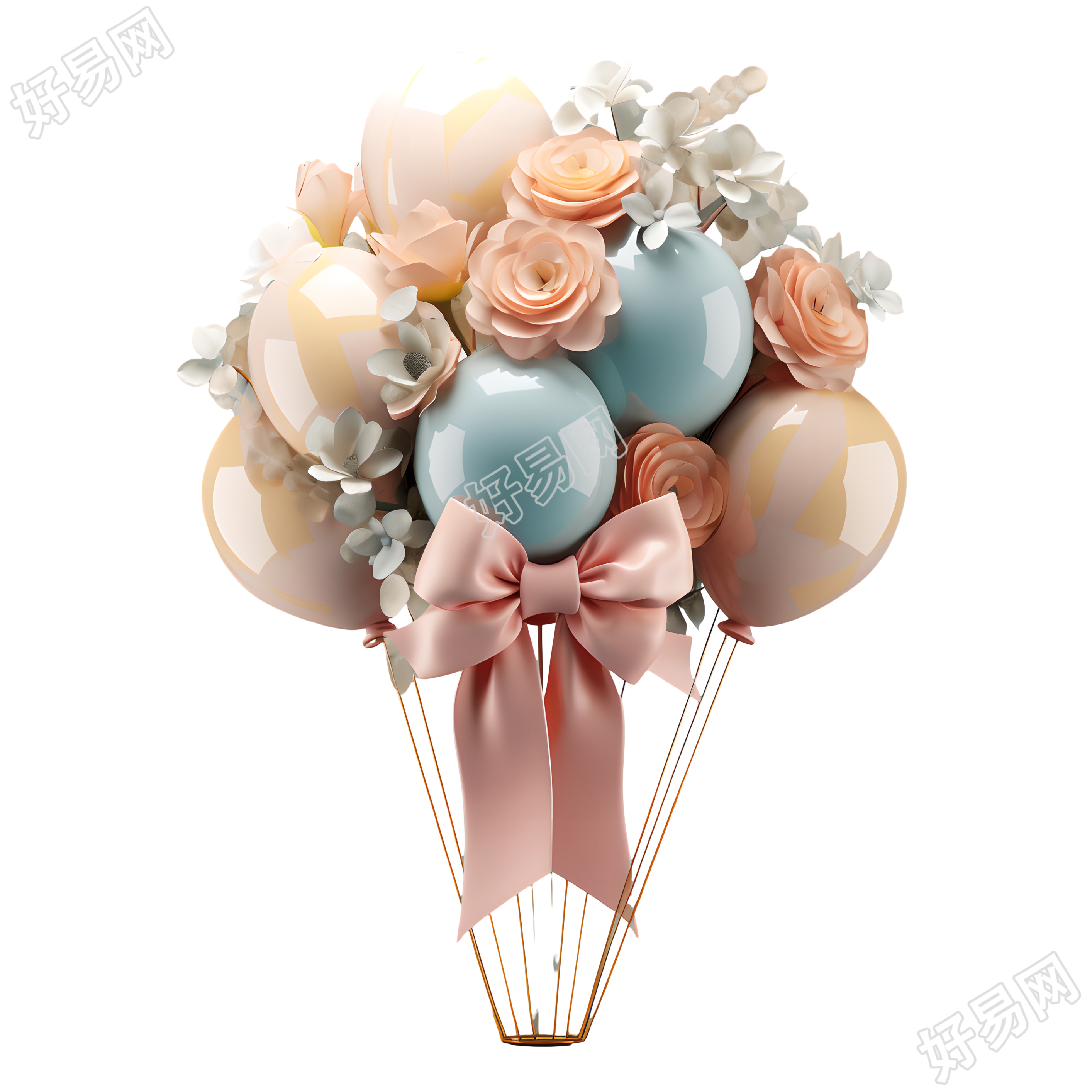 3D气球情人节图形素材