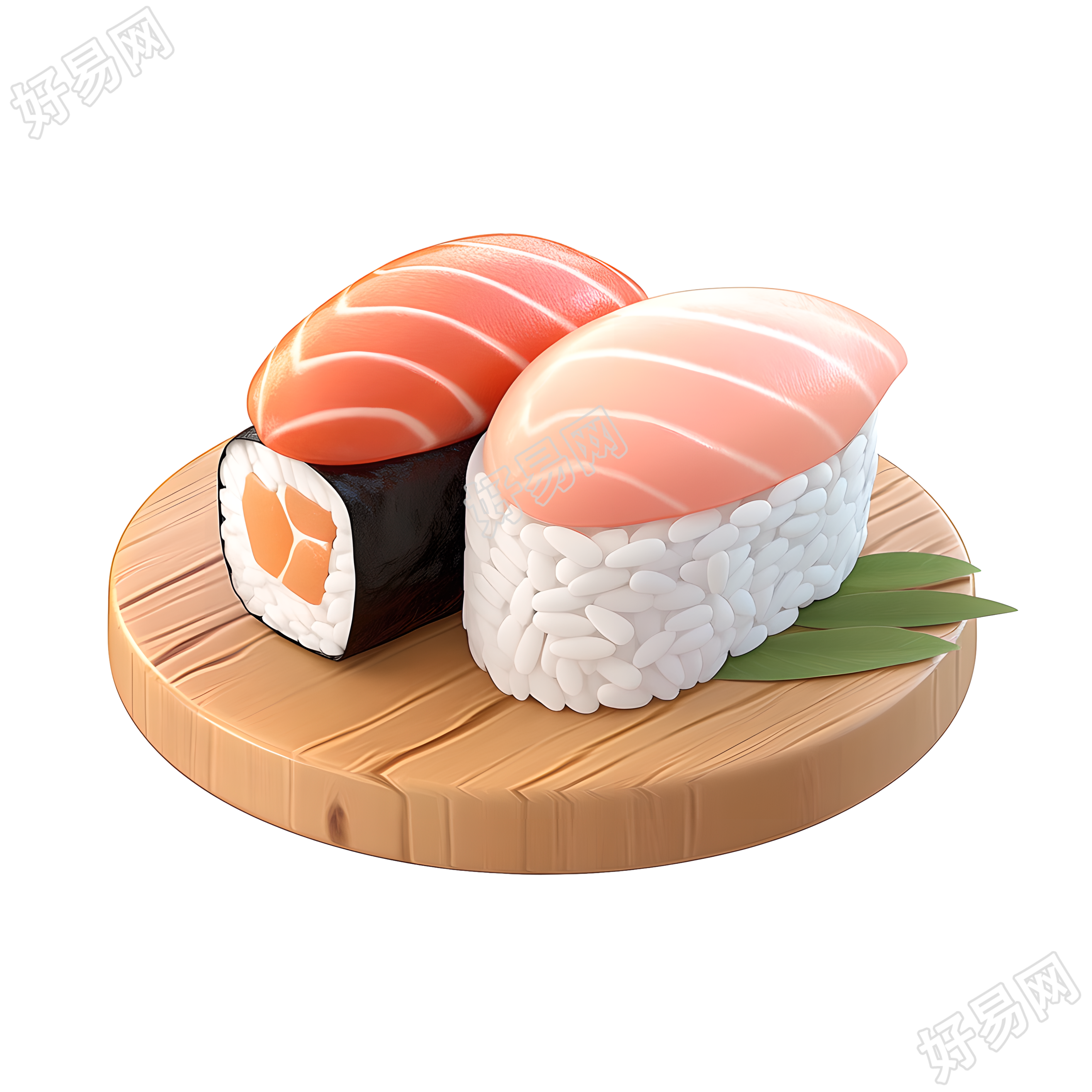 3D寿司迷你日本料理素材