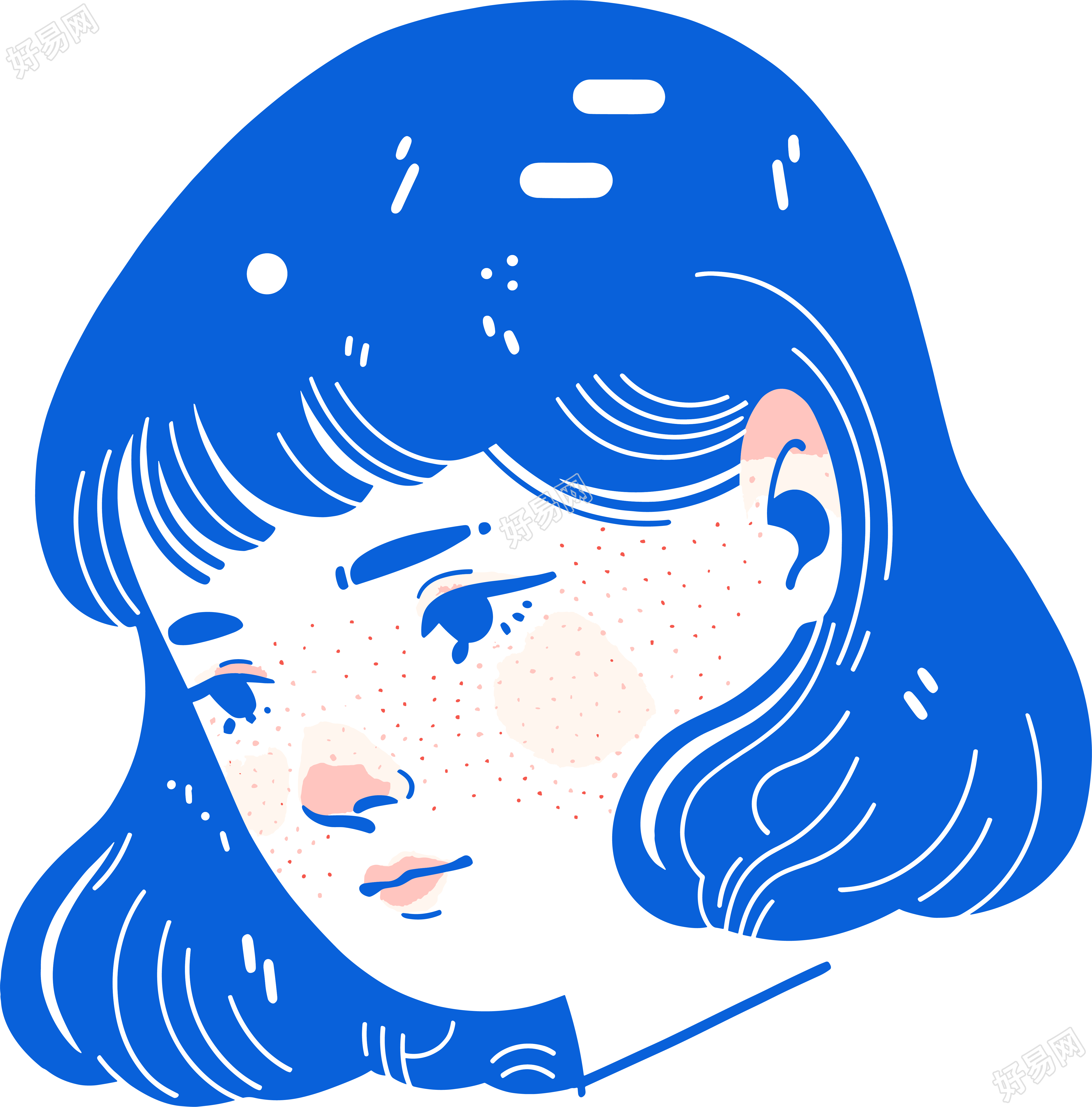 卡通女孩创意设计素材