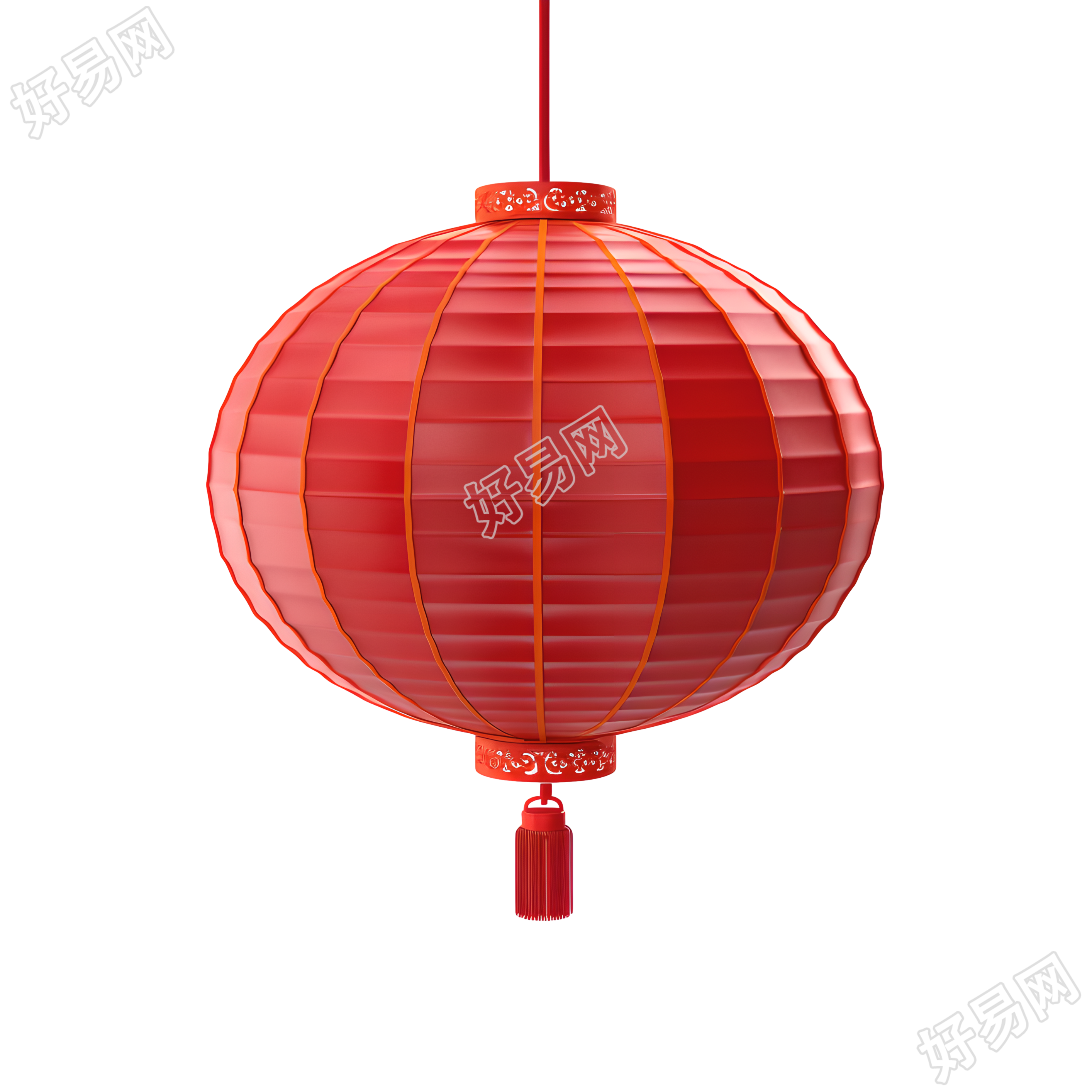 红灯笼透明背景插画