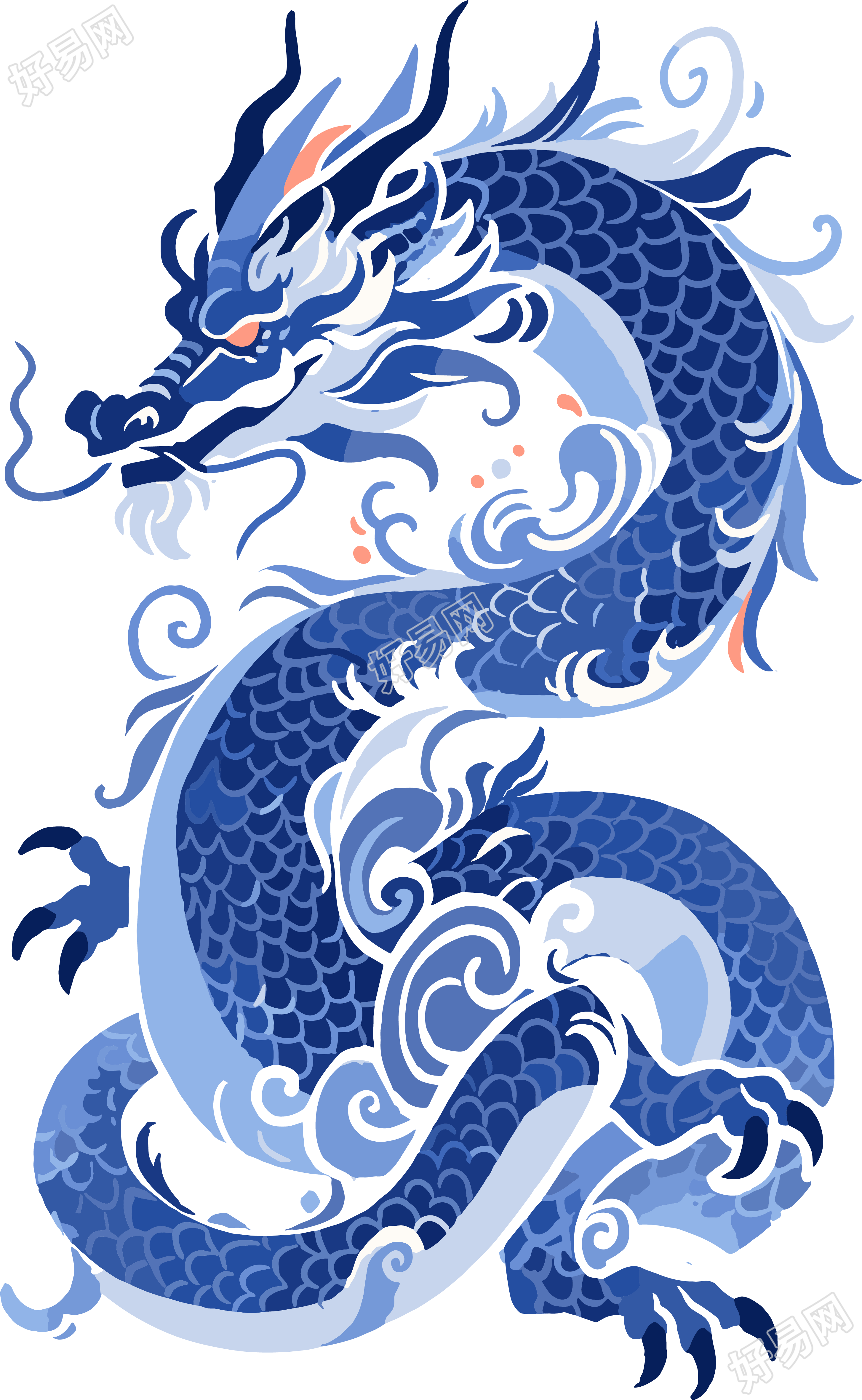 中国龙的扁画设计素材