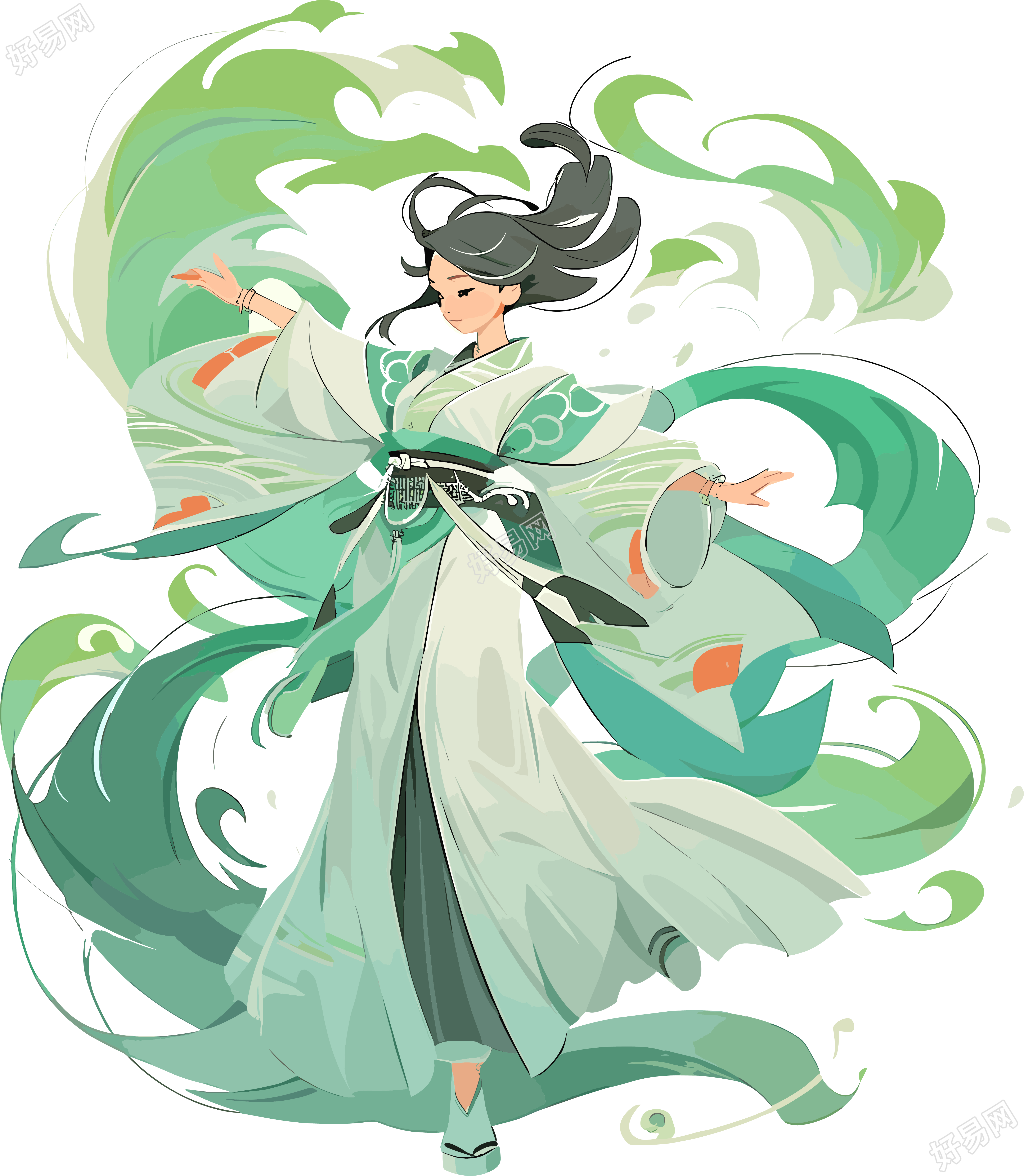 仙女中式古风插画